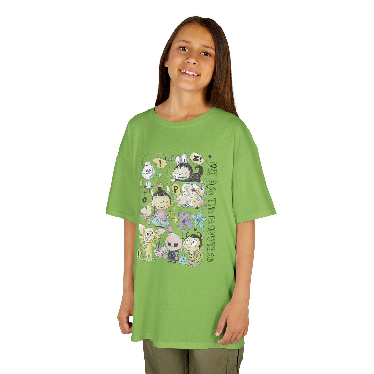 We Are The Monsters x Bubble Tea (Sketch Labubu-Inspired) Kid's Unisex Shirt