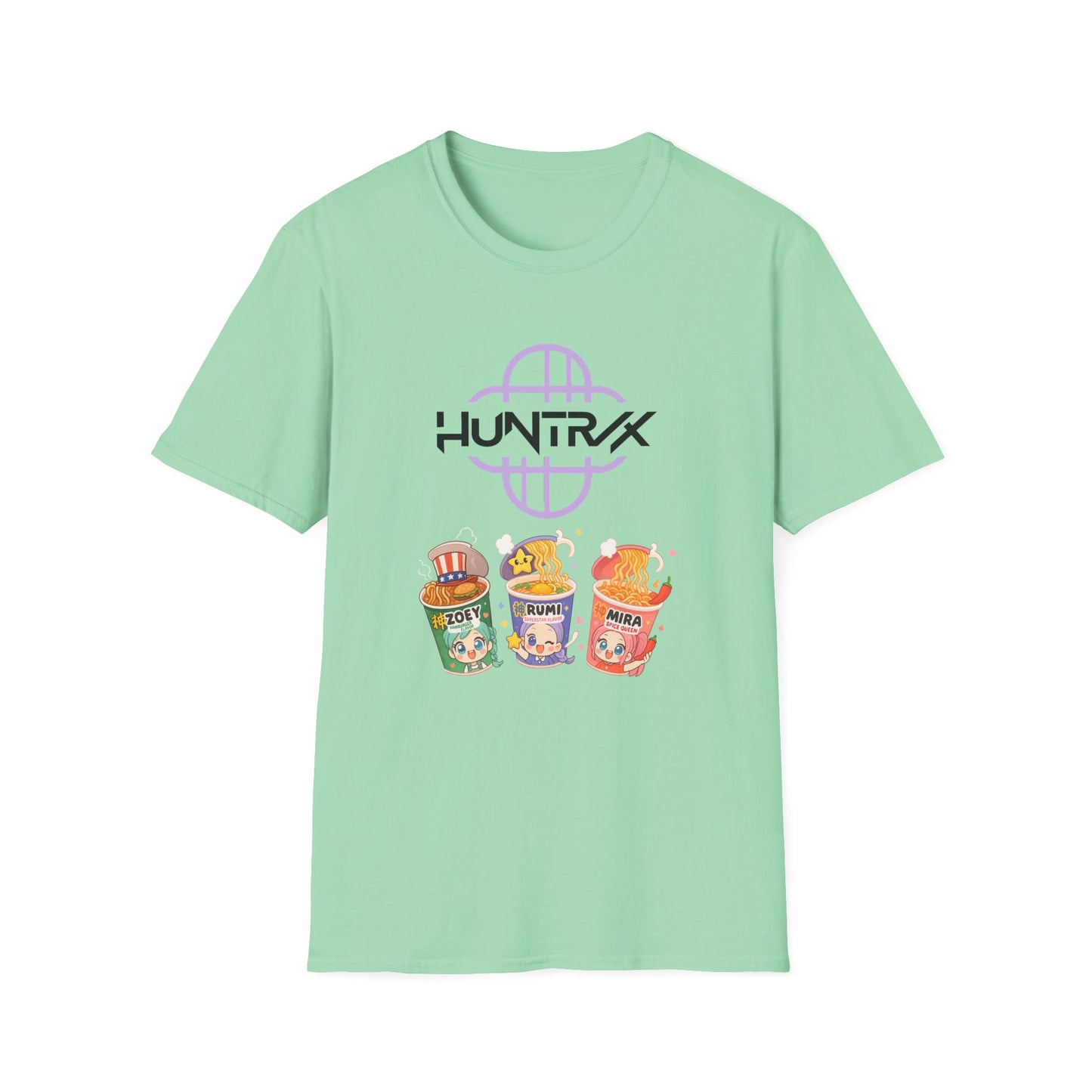 HUNTR/X Ramen Noodle Cup Rumi, Mira, & Zoey (K-Pop Demon Hunters-Inspired) Adult Unisex Shirt