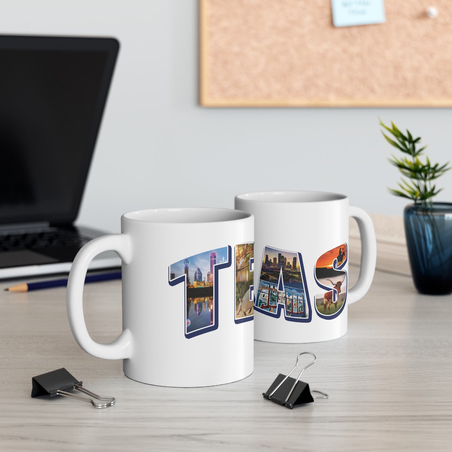 Texas State Collage Ceramic Mug, (11oz, 15oz) city cities collage