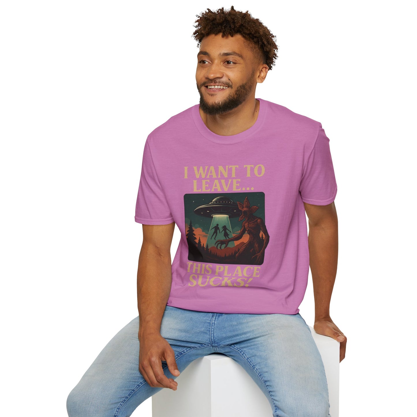 I WANT TO LEAVE / THIS PLACE SUCKS! (Demogorgon - Stranger Things Season 5 Inspired) 2025 Adult Unisex Shirt