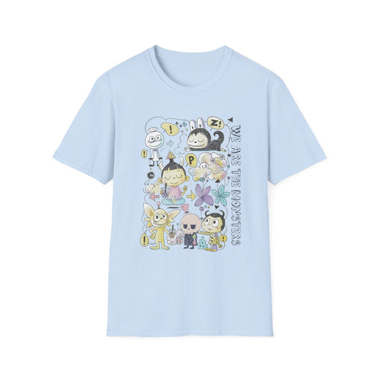 We Are The Monsters x Bubble Tea (Sketch Labubu-Inspired) Adult Unisex Shirt