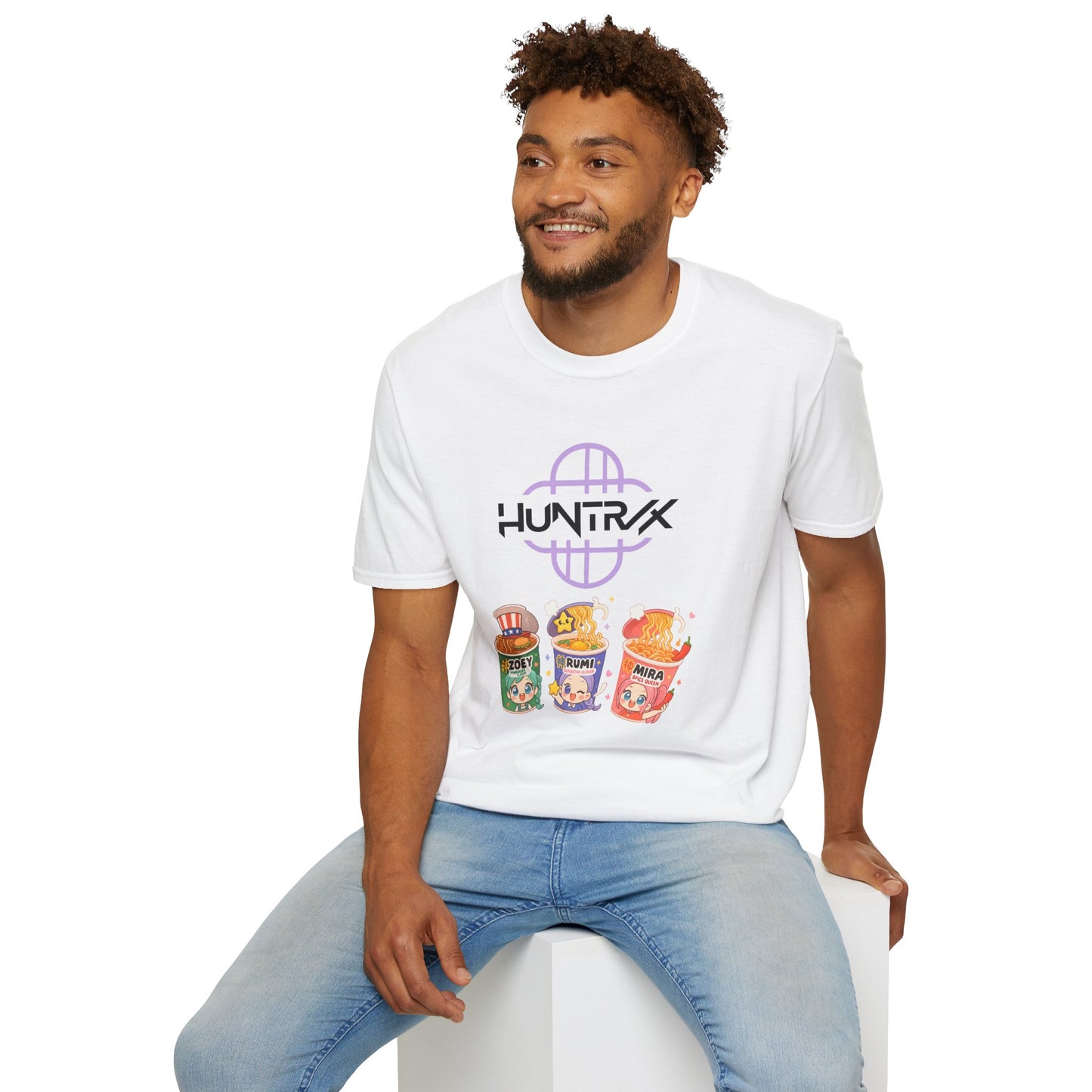 HUNTR/X Ramen Noodle Cup Rumi, Mira, & Zoey (K-Pop Demon Hunters-Inspired) Adult Unisex Shirt