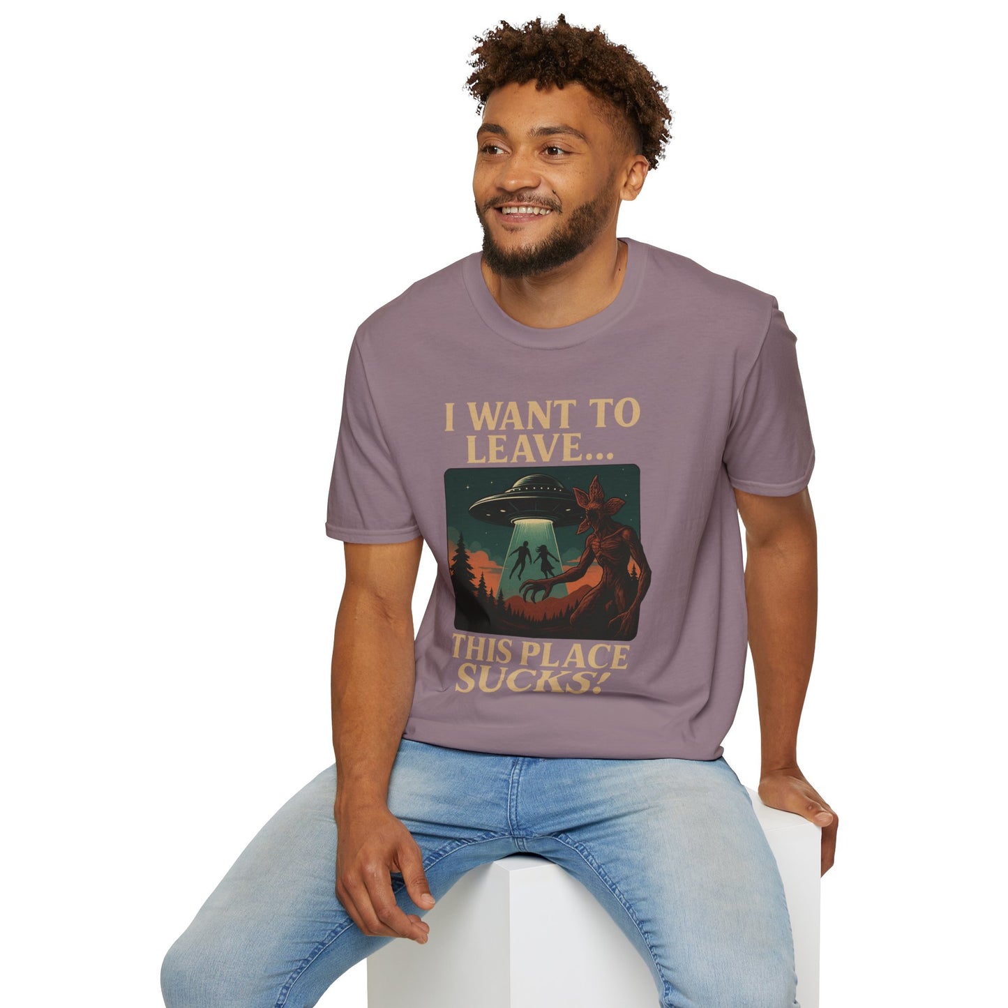 I WANT TO LEAVE / THIS PLACE SUCKS! (Demogorgon - Stranger Things Season 5 Inspired) 2025 Adult Unisex Shirt
