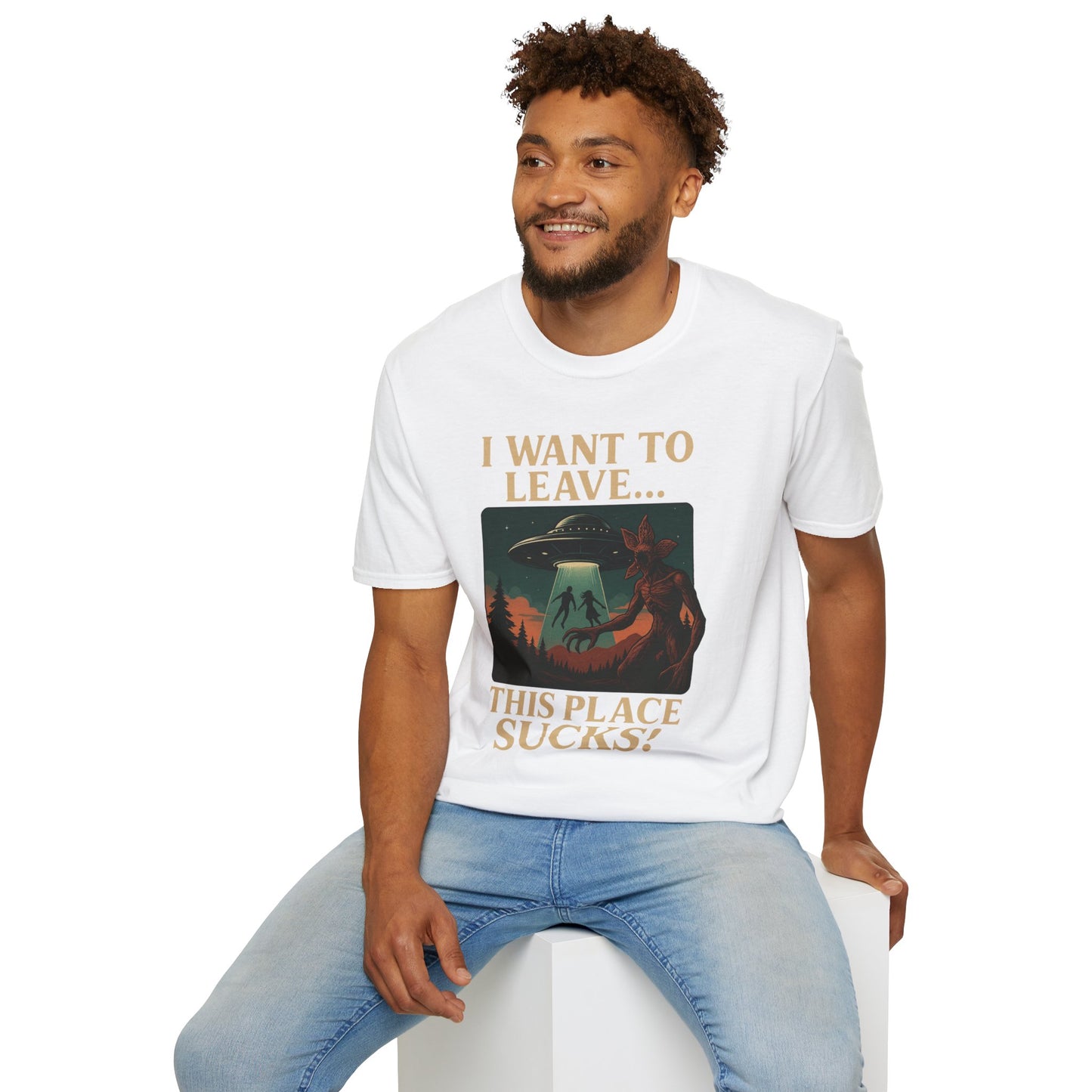 I WANT TO LEAVE / THIS PLACE SUCKS! (Demogorgon - Stranger Things Season 5 Inspired) 2025 Adult Unisex Shirt