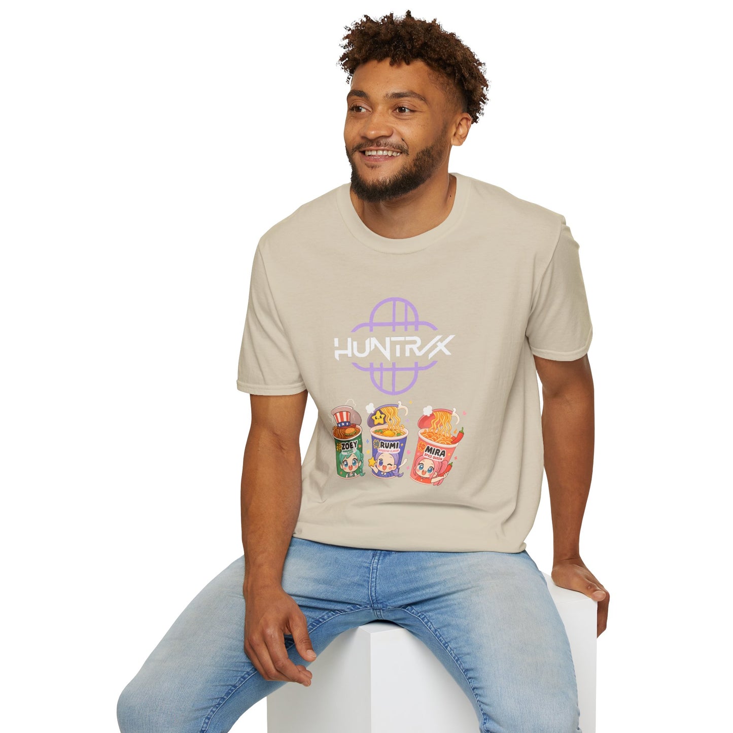 HUNTR/X Ramen Noodle Cup Rumi, Mira, & Zoey (K-Pop Demon Hunters-Inspired) Adult Unisex Shirt