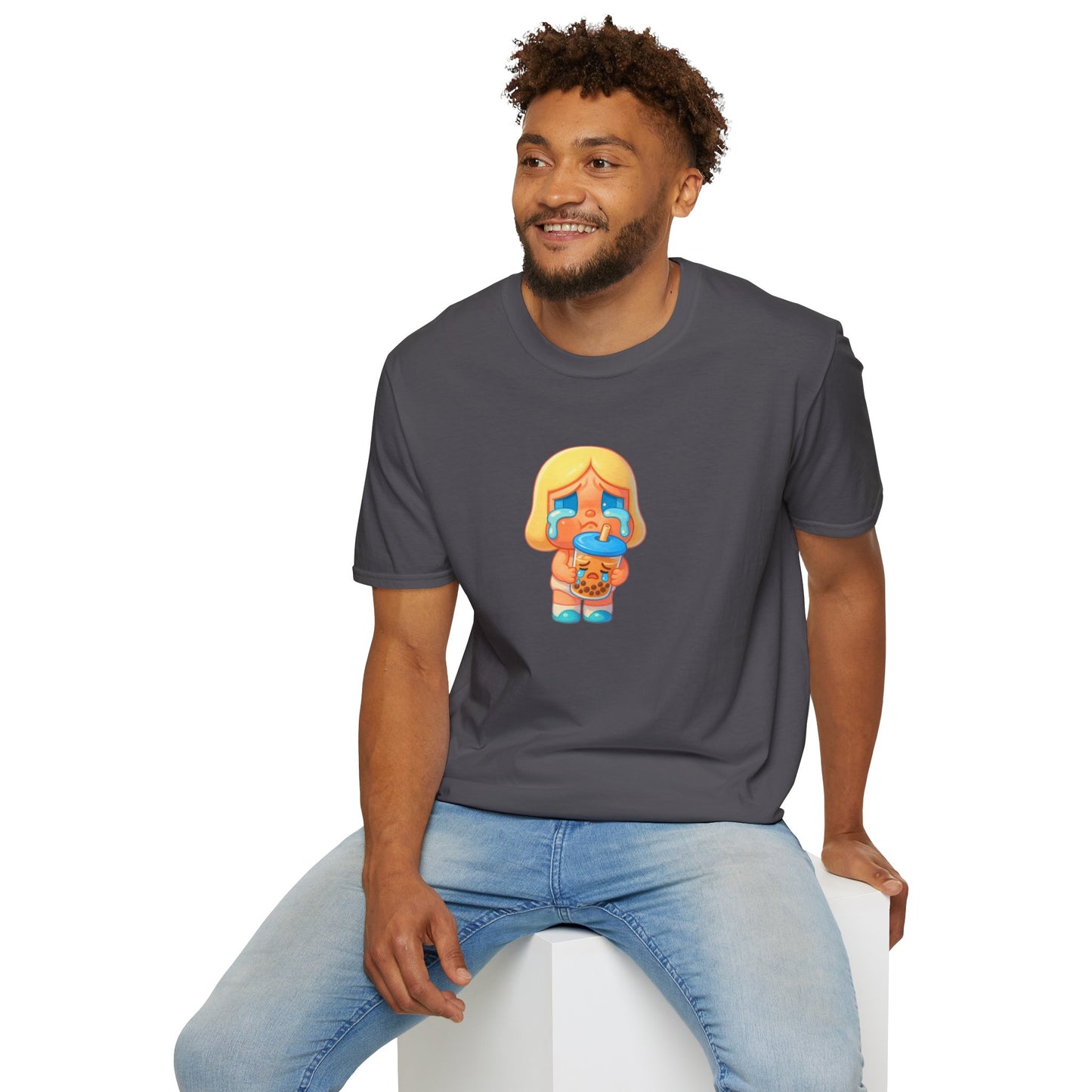 CryBaby Inspired holding a sad bubble tea (Popmart) Adult Unisex Shirt