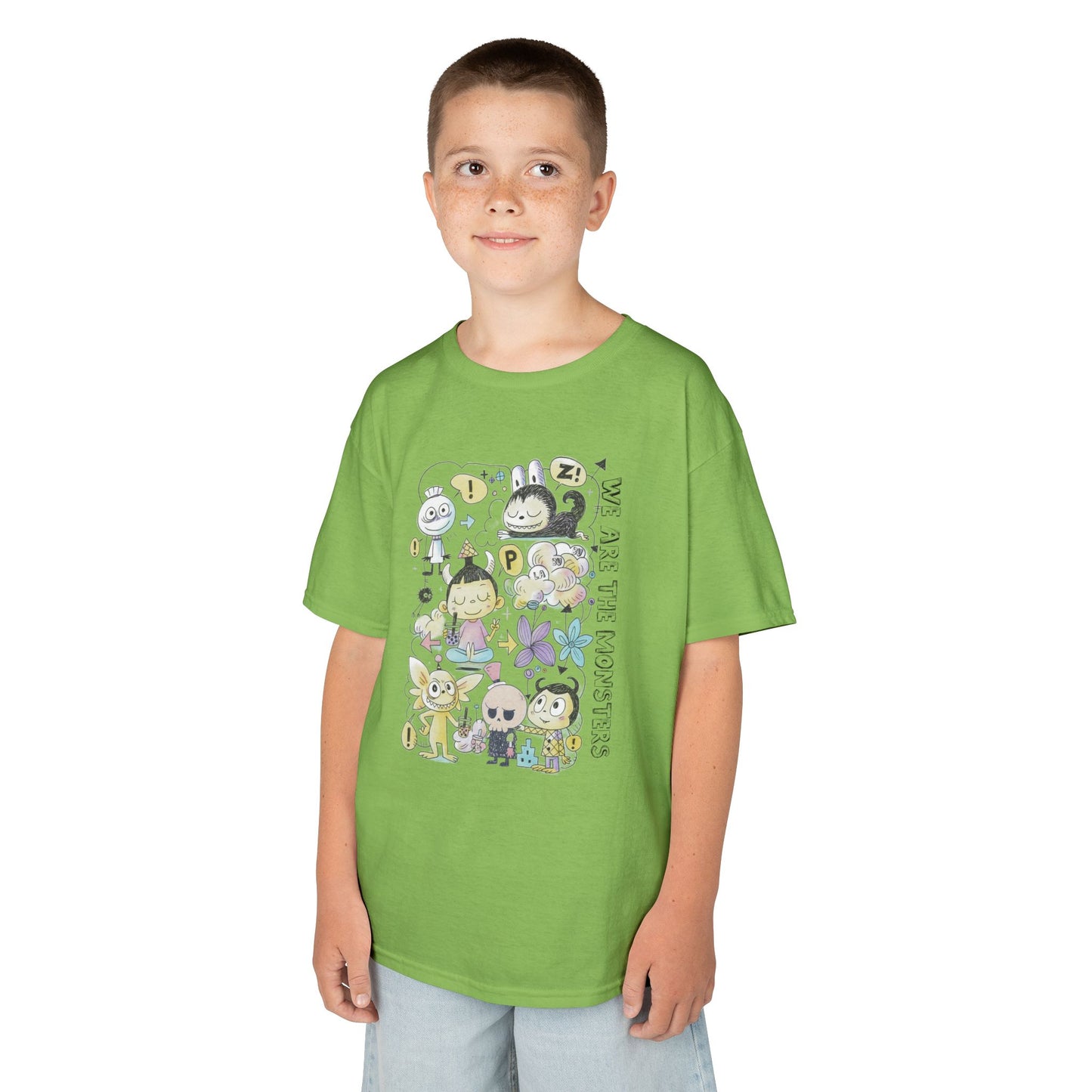 We Are The Monsters x Bubble Tea (Sketch Labubu-Inspired) Kid's Unisex Shirt