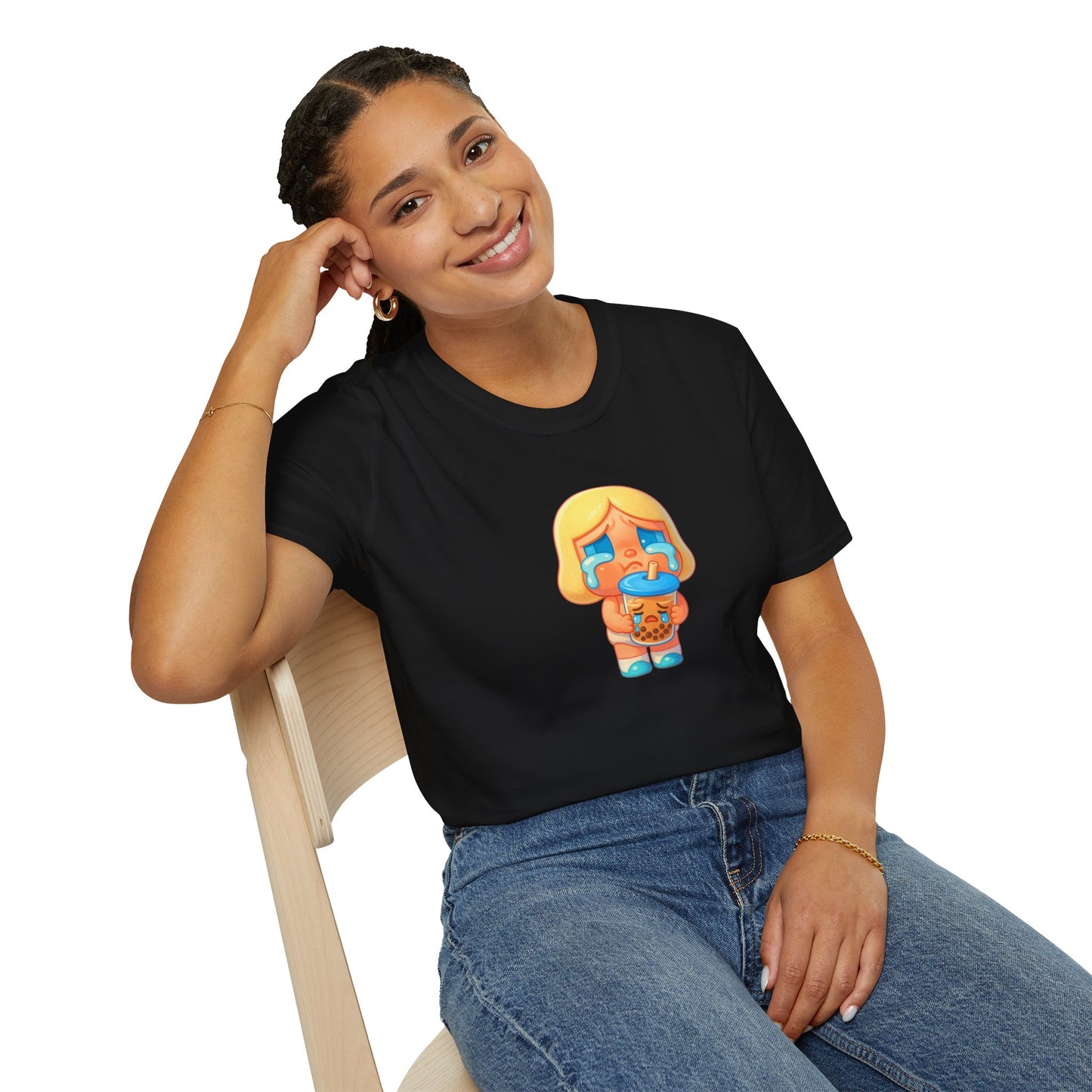 CryBaby Inspired holding a sad bubble tea (Popmart) Adult Unisex Shirt