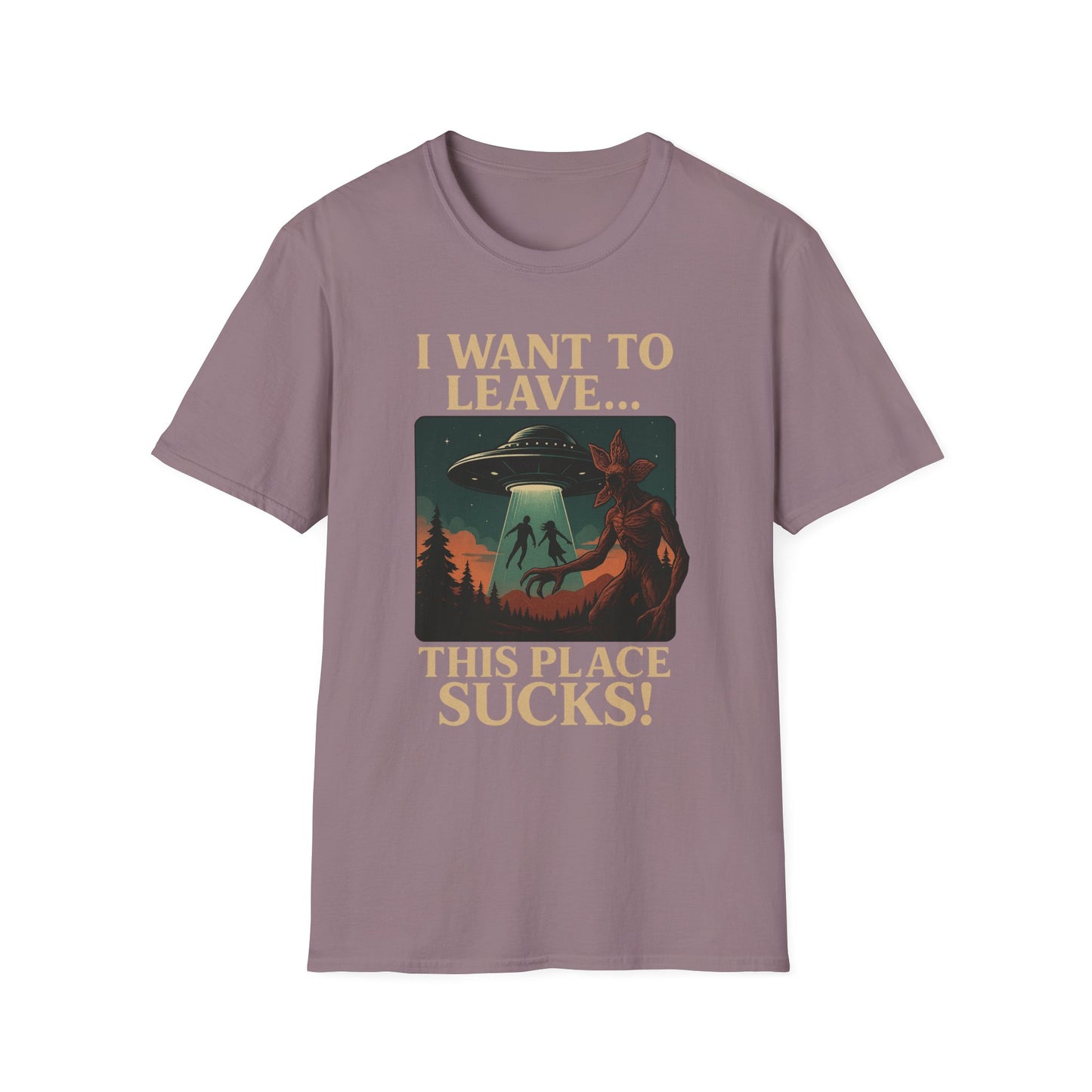 I WANT TO LEAVE / THIS PLACE SUCKS! (Demogorgon - Stranger Things Season 5 Inspired) 2025 Adult Unisex Shirt