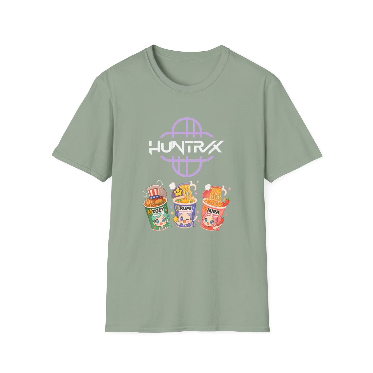 HUNTR/X Ramen Noodle Cup Rumi, Mira, & Zoey (K-Pop Demon Hunters-Inspired) Adult Unisex Shirt