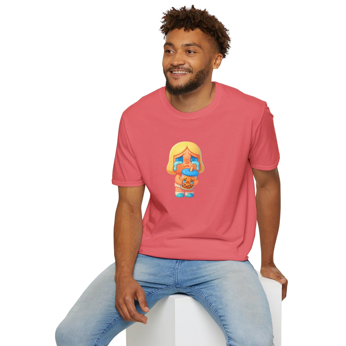 CryBaby Inspired holding a sad bubble tea (Popmart) Adult Unisex Shirt
