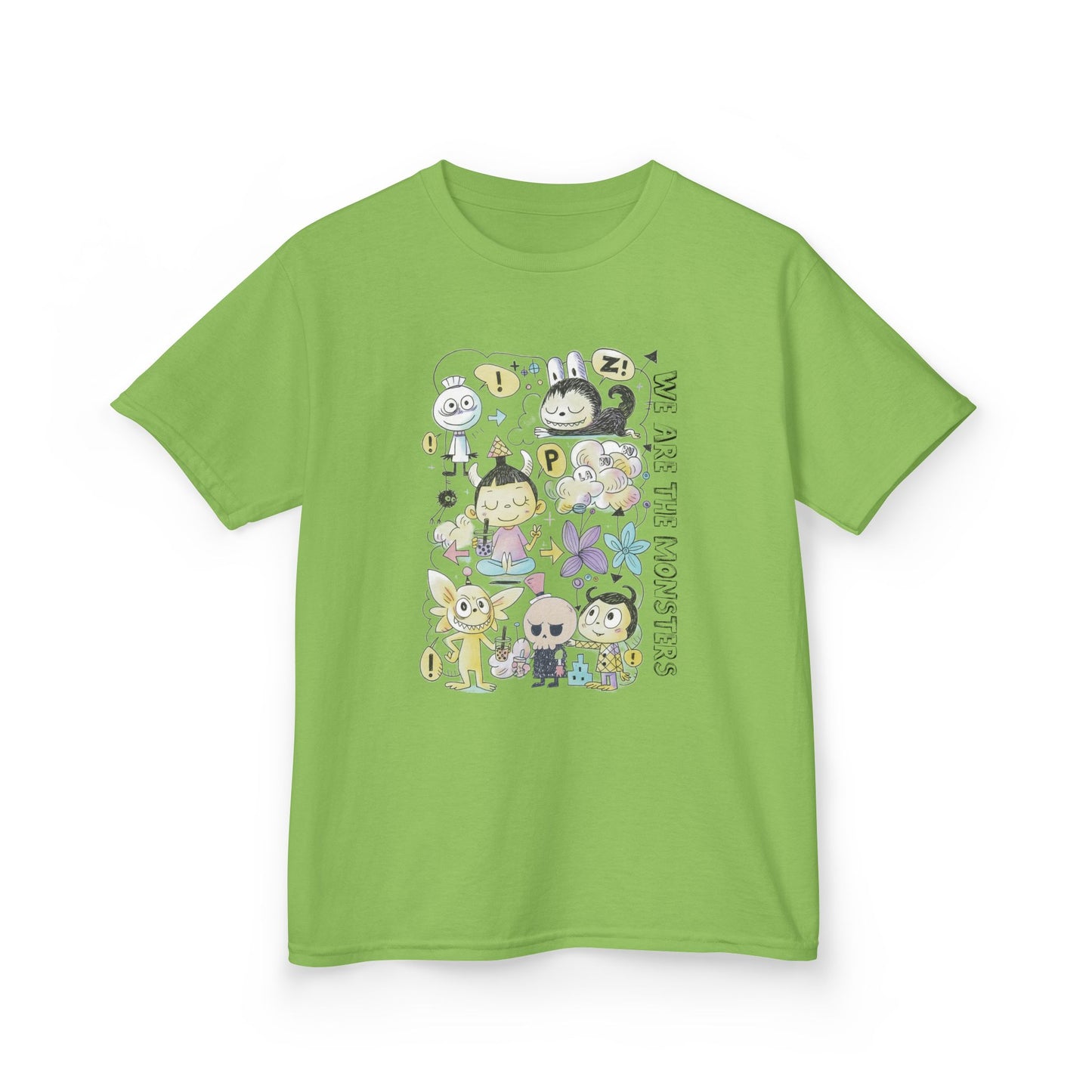 We Are The Monsters x Bubble Tea (Sketch Labubu-Inspired) Kid's Unisex Shirt