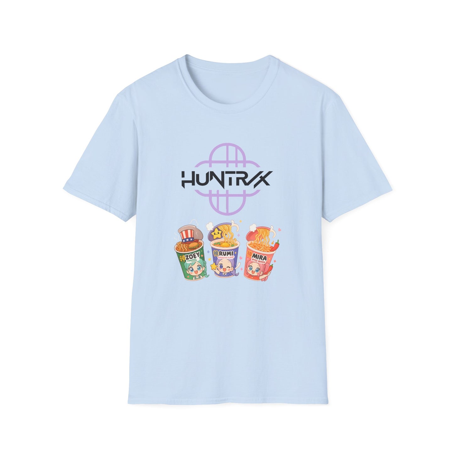 HUNTR/X Ramen Noodle Cup Rumi, Mira, & Zoey (K-Pop Demon Hunters-Inspired) Adult Unisex Shirt