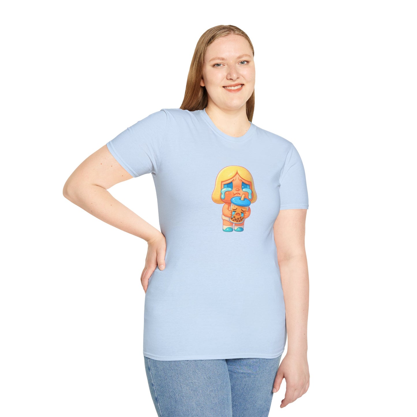 CryBaby Inspired holding a sad bubble tea (Popmart) Adult Unisex Shirt