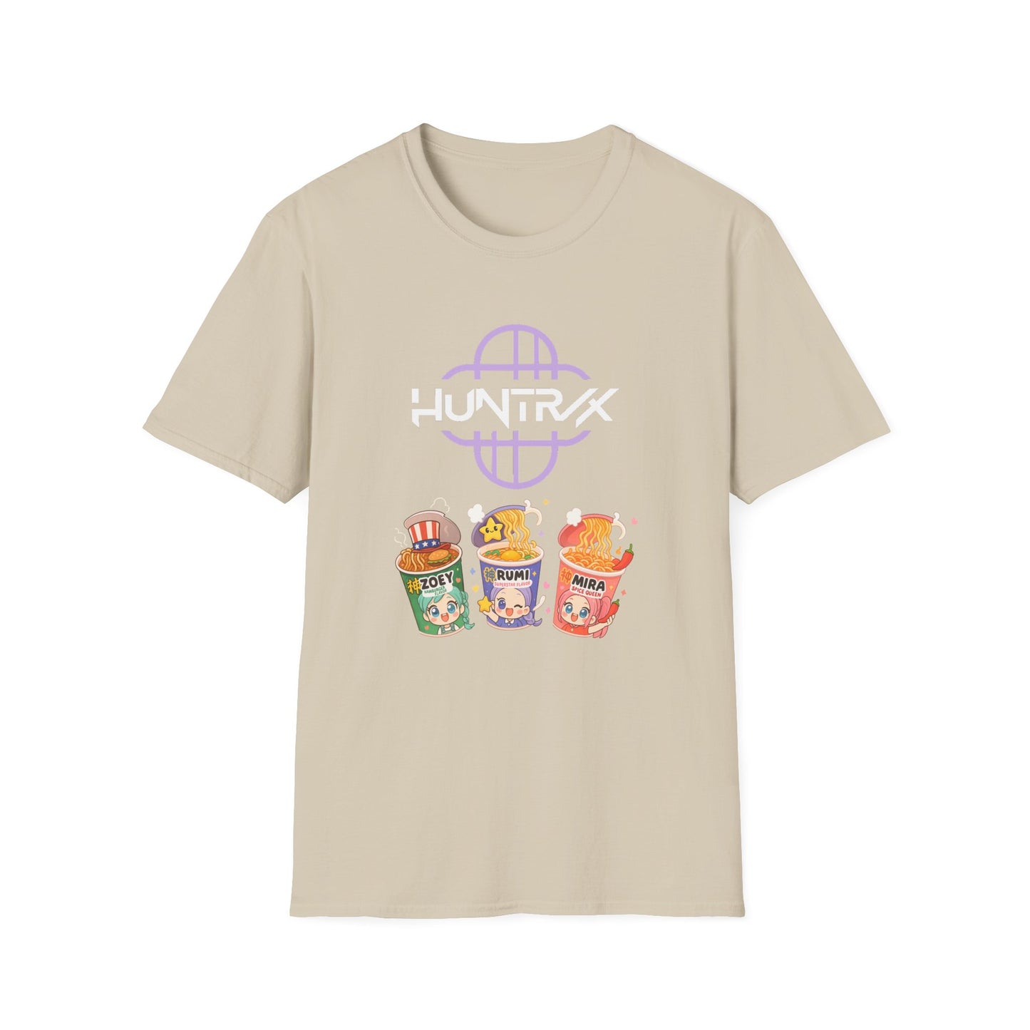 HUNTR/X Ramen Noodle Cup Rumi, Mira, & Zoey (K-Pop Demon Hunters-Inspired) Adult Unisex Shirt