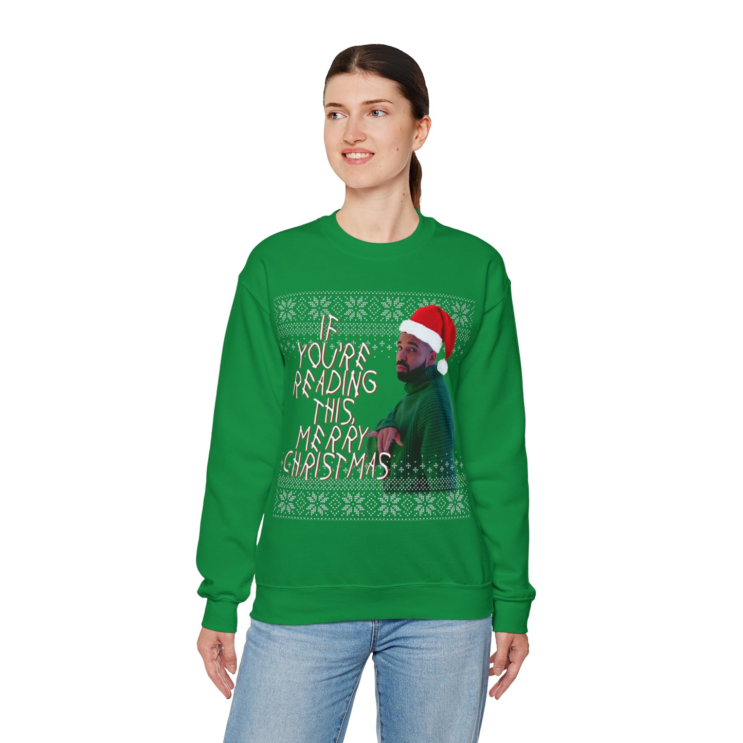 If you're reading this, Merry Christmas (Drake) Unisex Heavy Blend⢠Crewneck SweatshirtIf you're reading this, Merry Christmas (Drake) Unisex Crewneck Sweatshirt