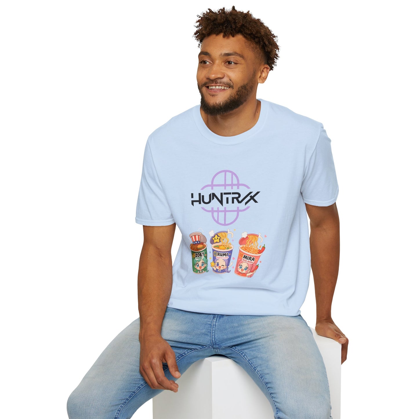 HUNTR/X Ramen Noodle Cup Rumi, Mira, & Zoey (K-Pop Demon Hunters-Inspired) Adult Unisex Shirt