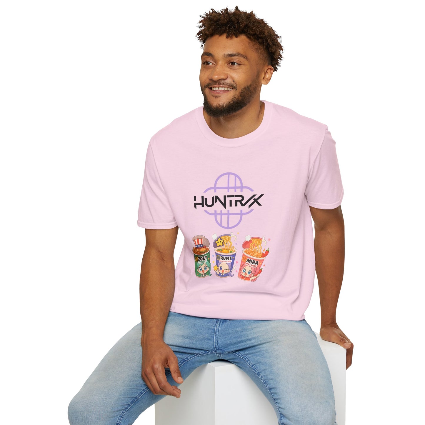 HUNTR/X Ramen Noodle Cup Rumi, Mira, & Zoey (K-Pop Demon Hunters-Inspired) Adult Unisex Shirt