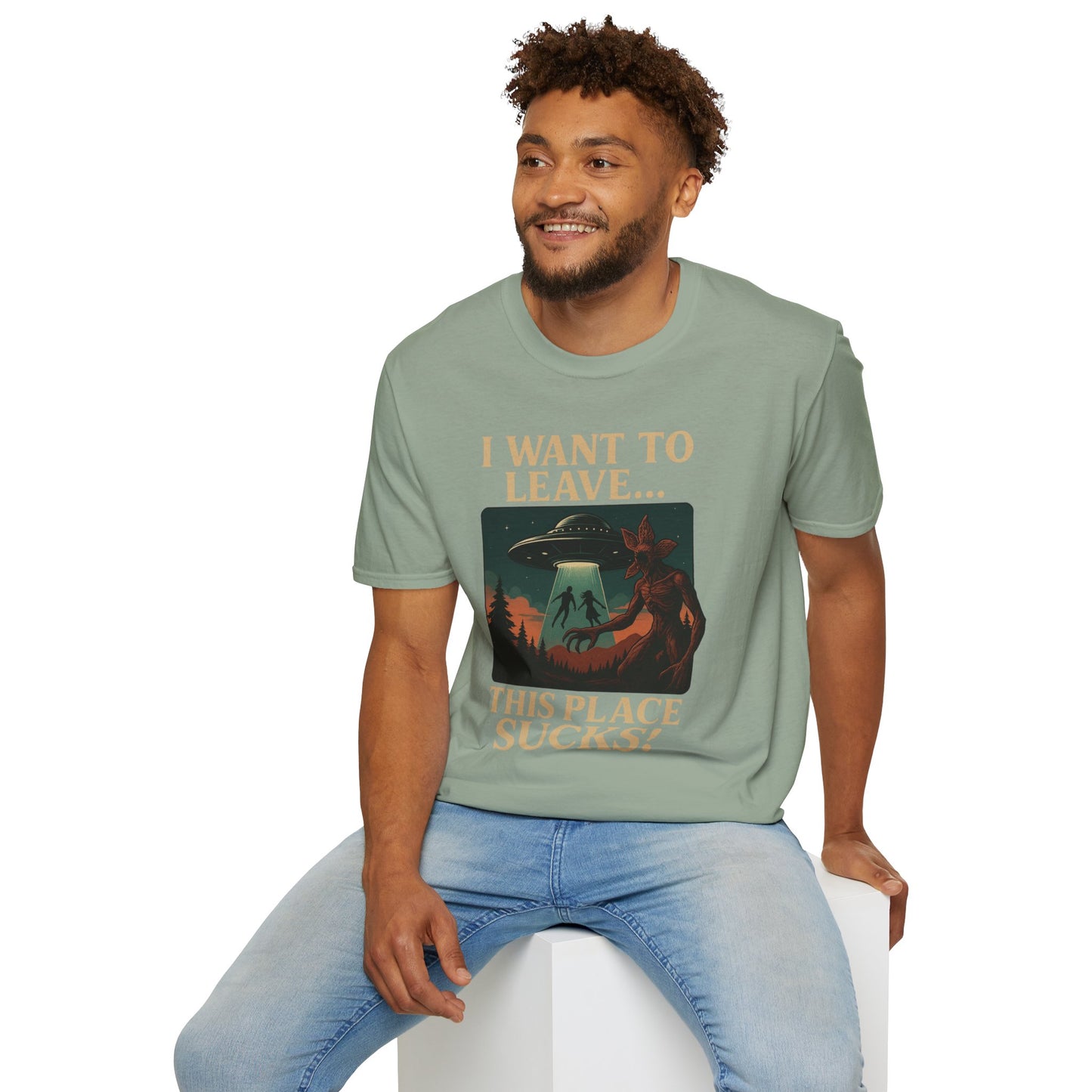 I WANT TO LEAVE / THIS PLACE SUCKS! (Demogorgon - Stranger Things Season 5 Inspired) 2025 Adult Unisex Shirt
