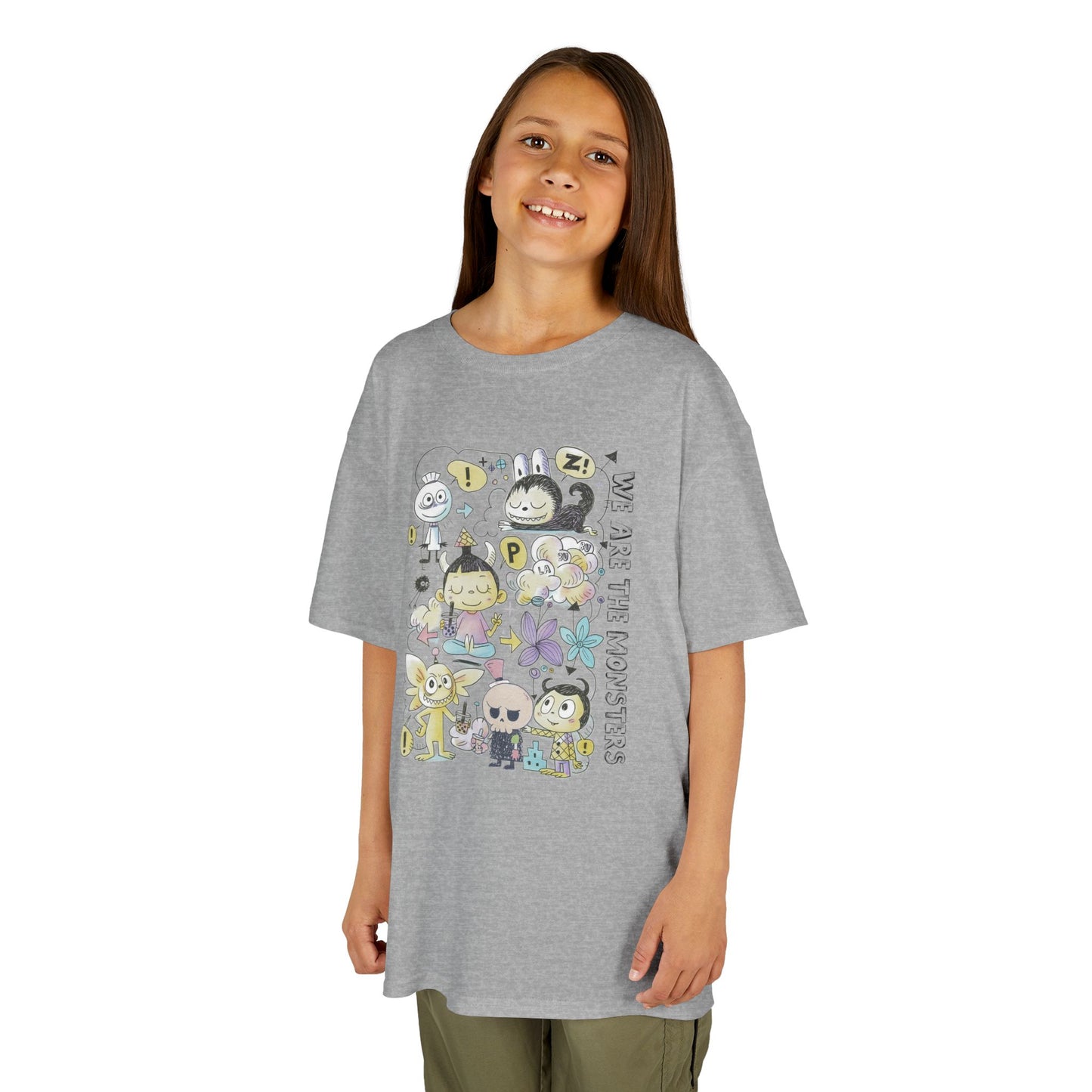 We Are The Monsters x Bubble Tea (Sketch Labubu-Inspired) Kid's Unisex Shirt