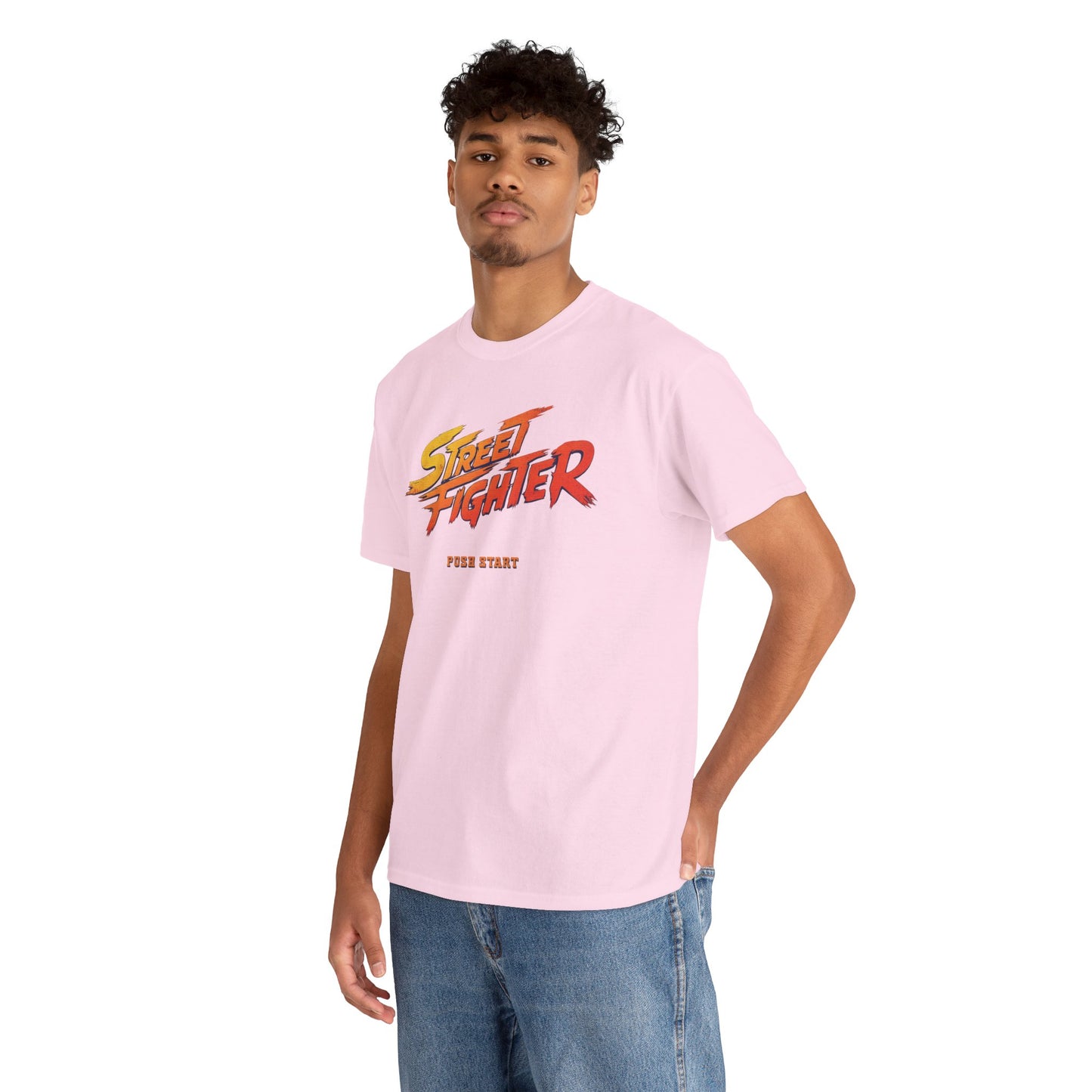 Retro 'Street Fighter' PUSH START Graphic Tee Unisex
