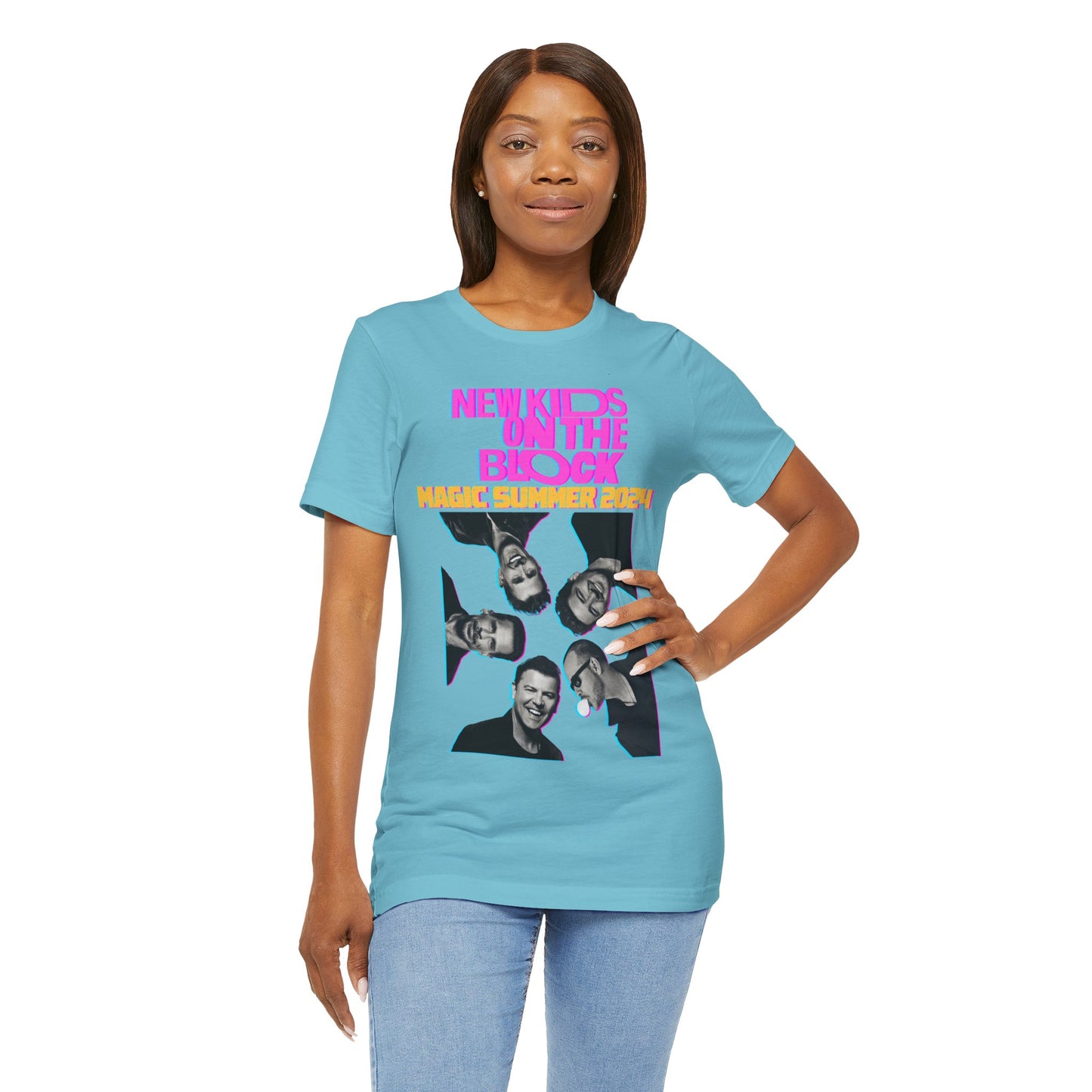 New Kids On The Block NKOTB 2024 Magic Summer TOUR (Double Sided) Unisex Shirt