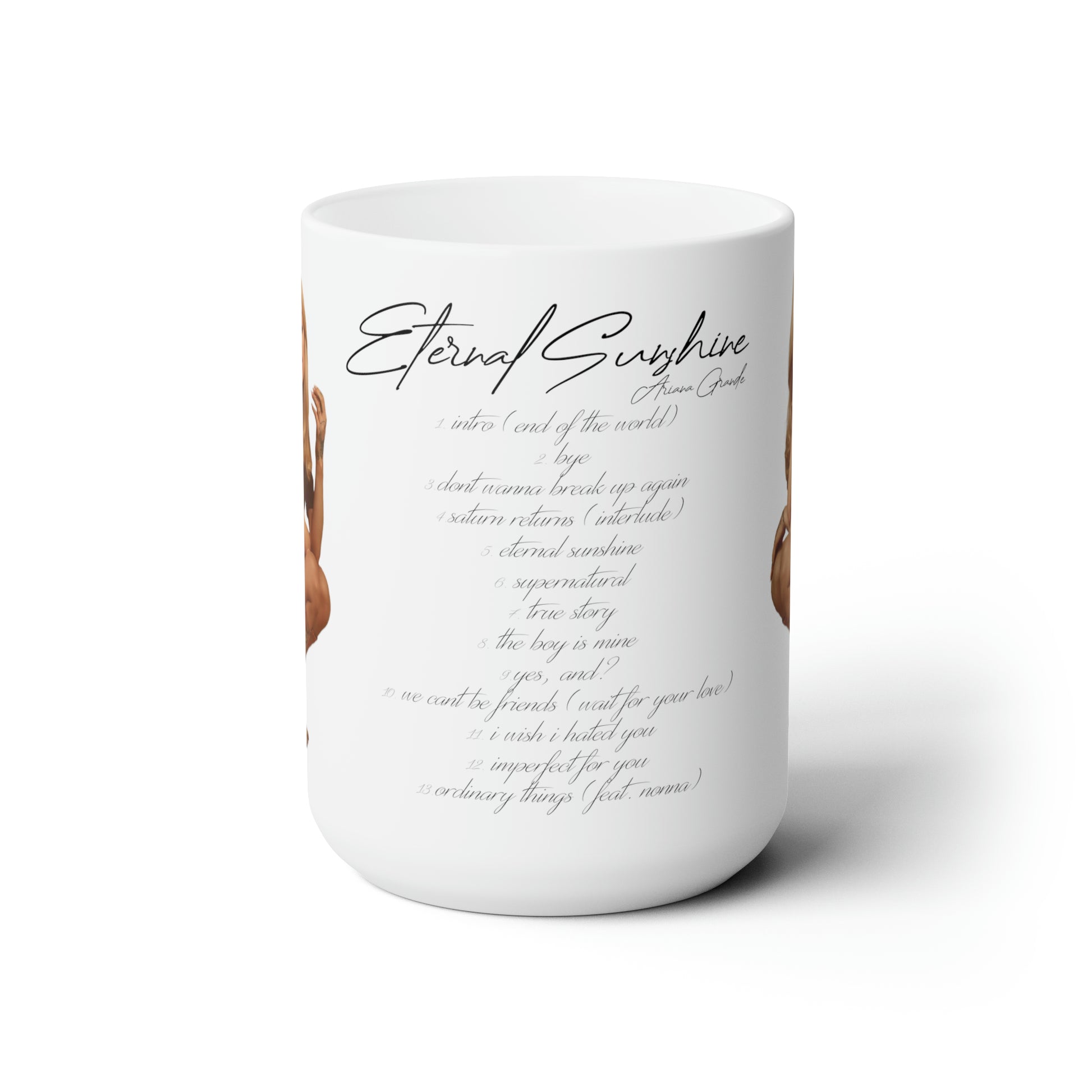 Eternal Sunshine Tracklist (Ariana Grande 2024) Ceramic Mug 15oz