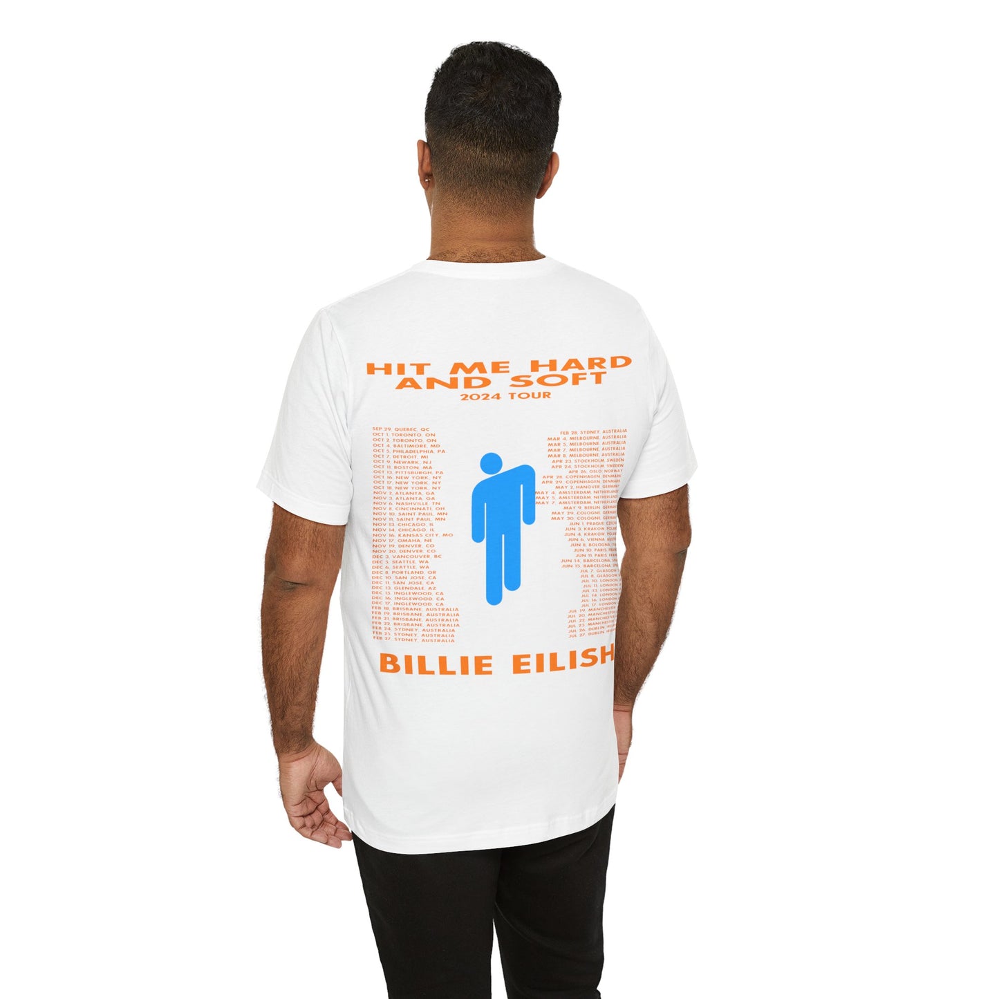 Billie Eilish Hit Me Hard and Soft 2024 Tour Double Sided Unisex Jersey Short Sleeve Tee