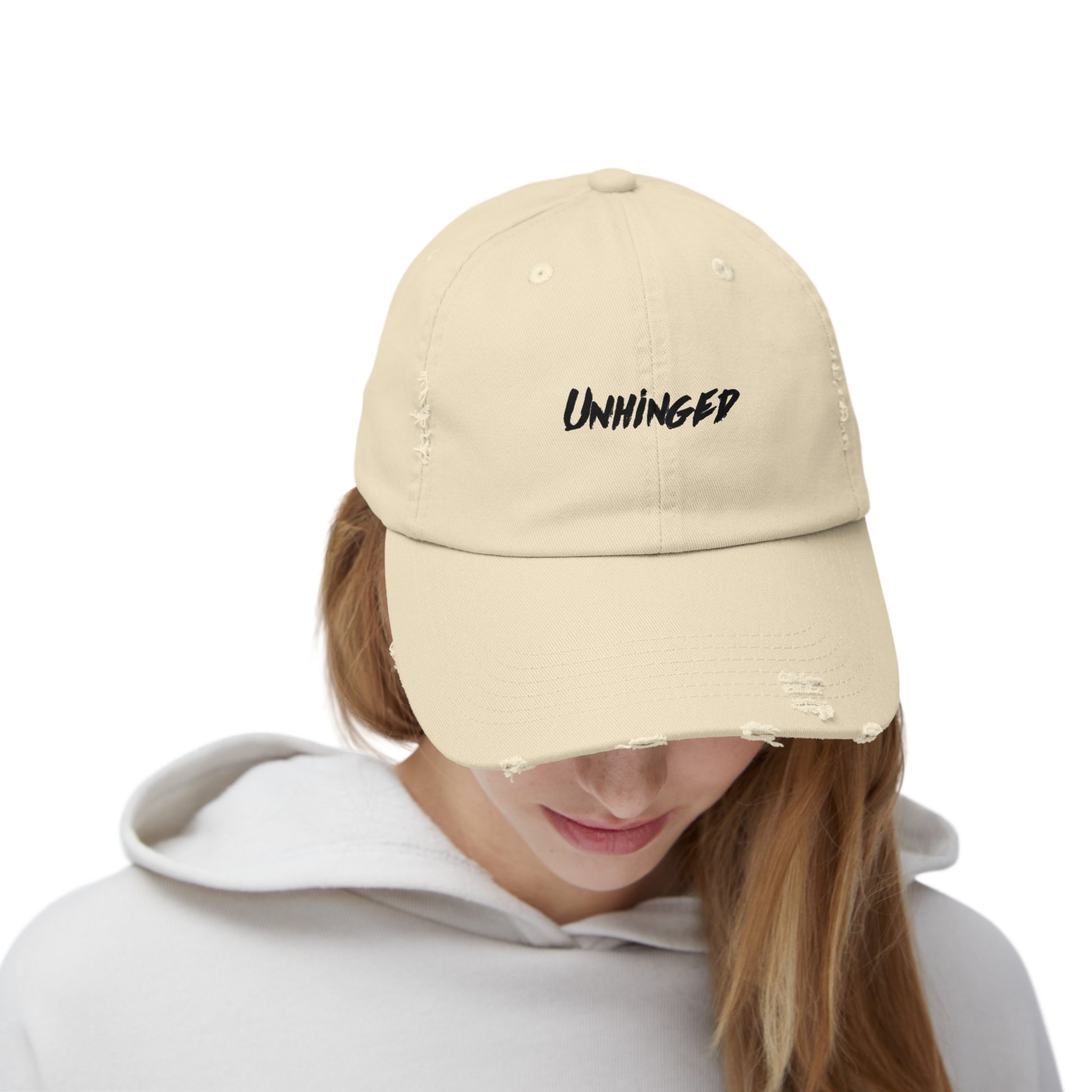 Unhinged Unisex Distressed Cap