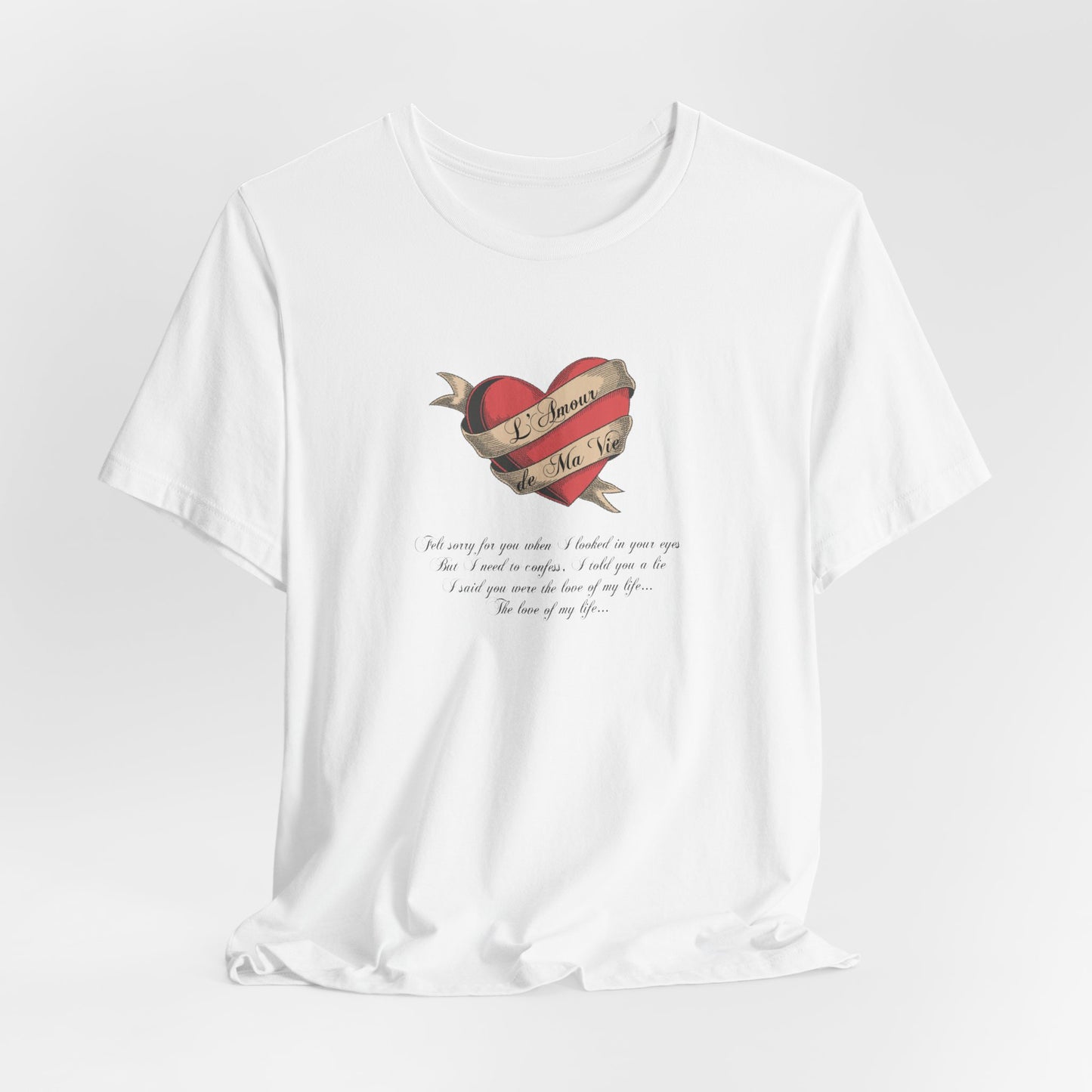 L'Amour de Ma Vie Lyrics Unisex Shirt (Billie Eilish - Hit Me Hard and Soft 2024 Album)