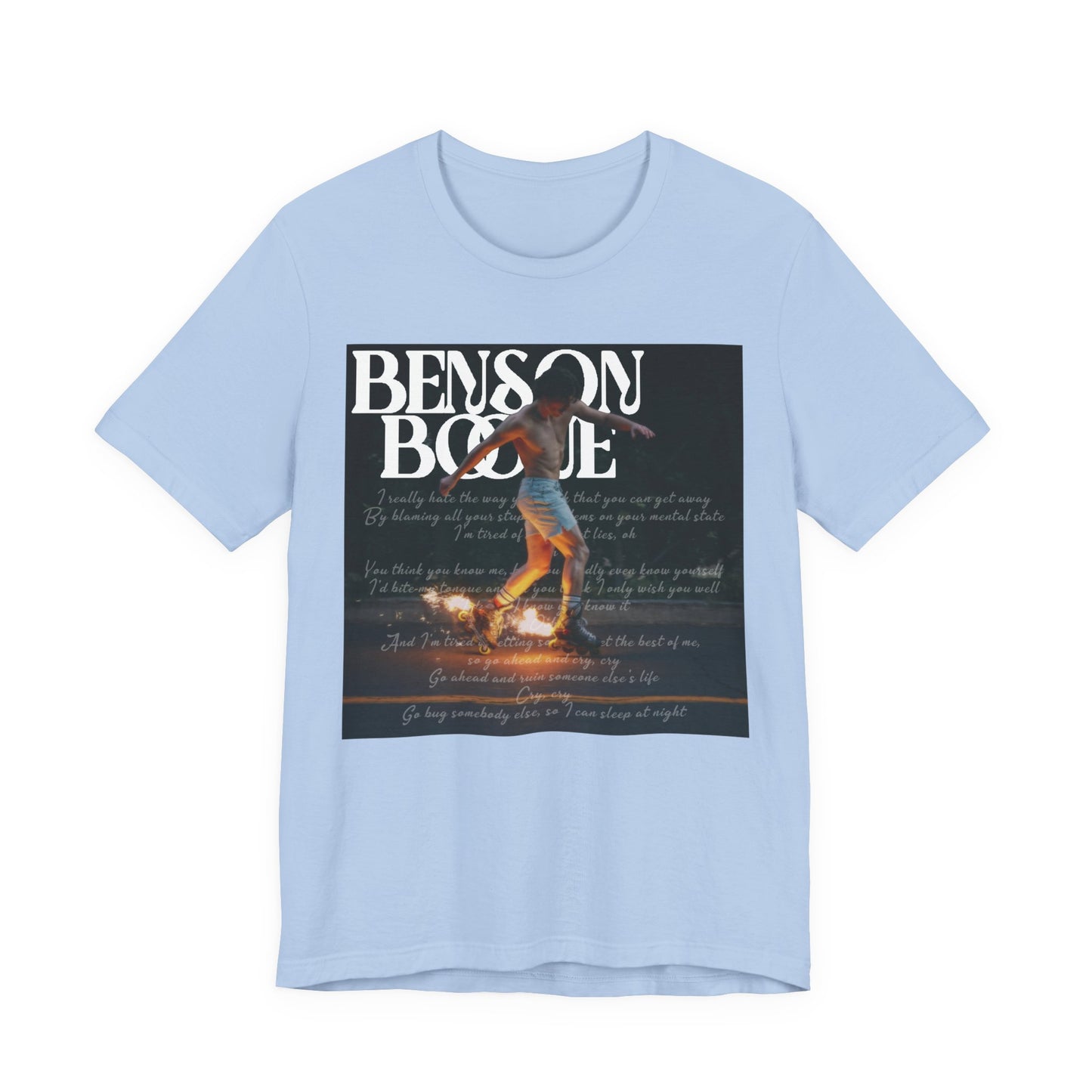Benson Boone (CRY lyrics 2024 album) Tour Shirt Unisex Shirt