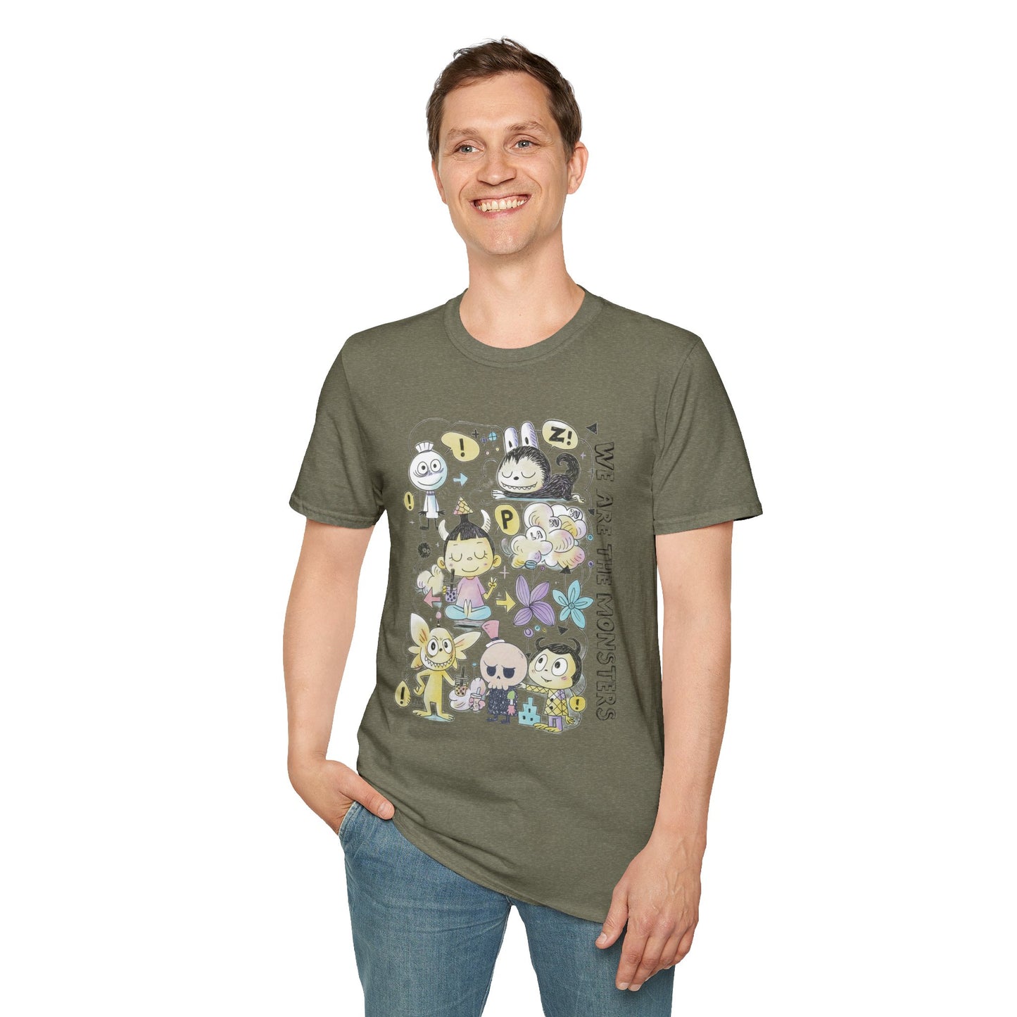 We Are The Monsters x Bubble Tea (Sketch Labubu-Inspired) Adult Unisex Shirt