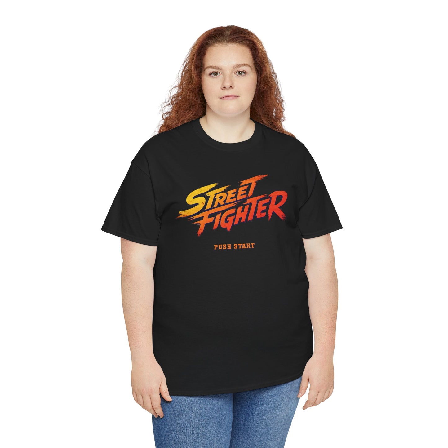 Retro 'Street Fighter' PUSH START Graphic Tee Unisex