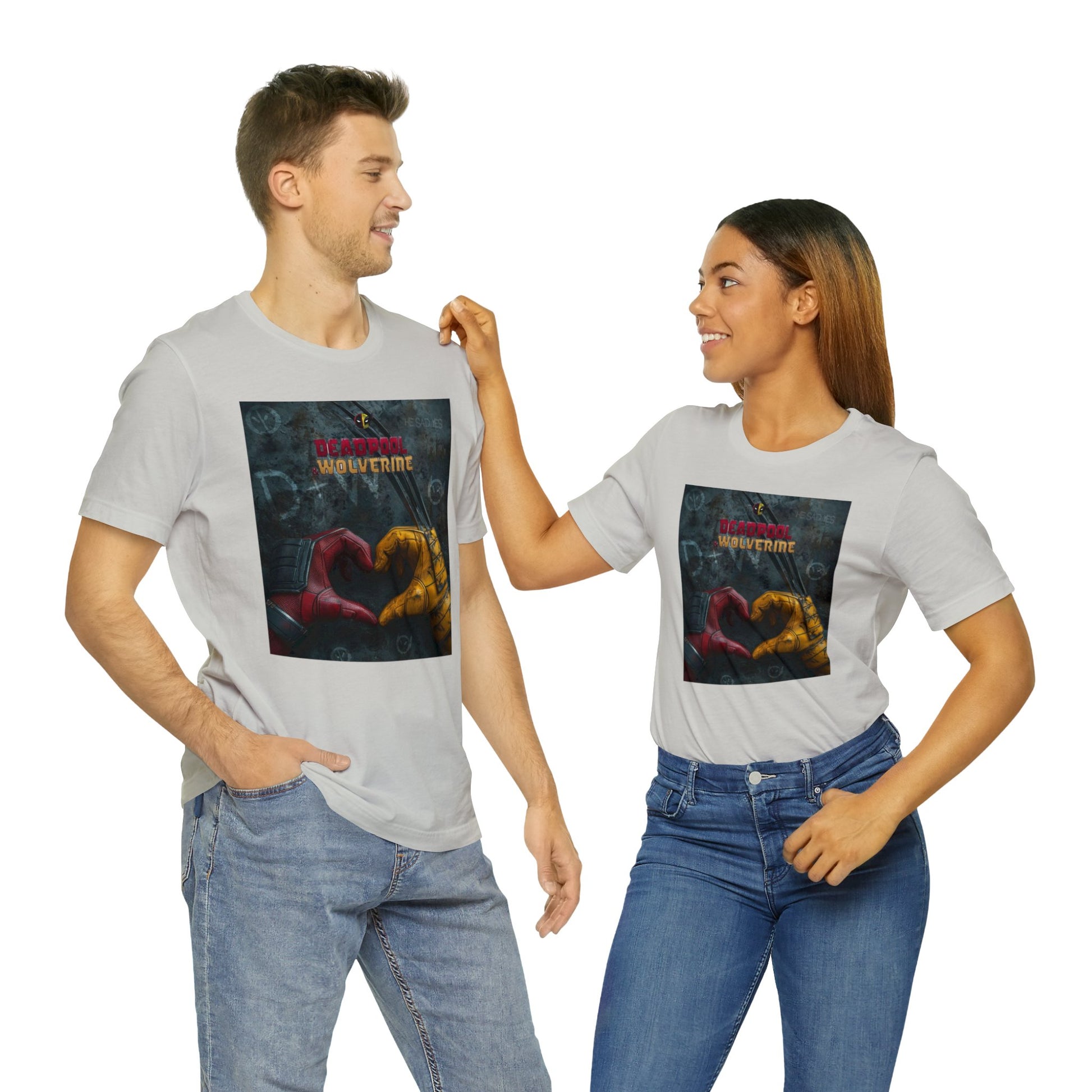 Deadpool & Wolverine hearts love humor movie Unisex shirt