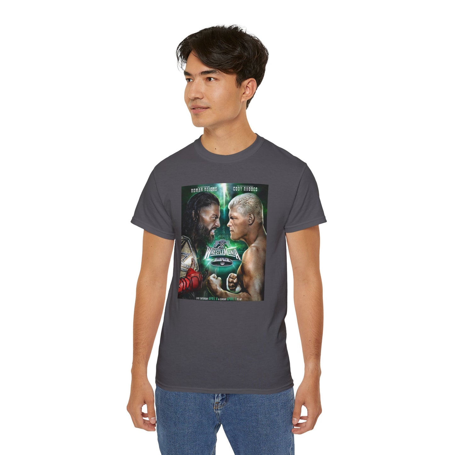 Wrestlemania 40 Cody Rhodes vs Roman Reigns collage Unisex Tee