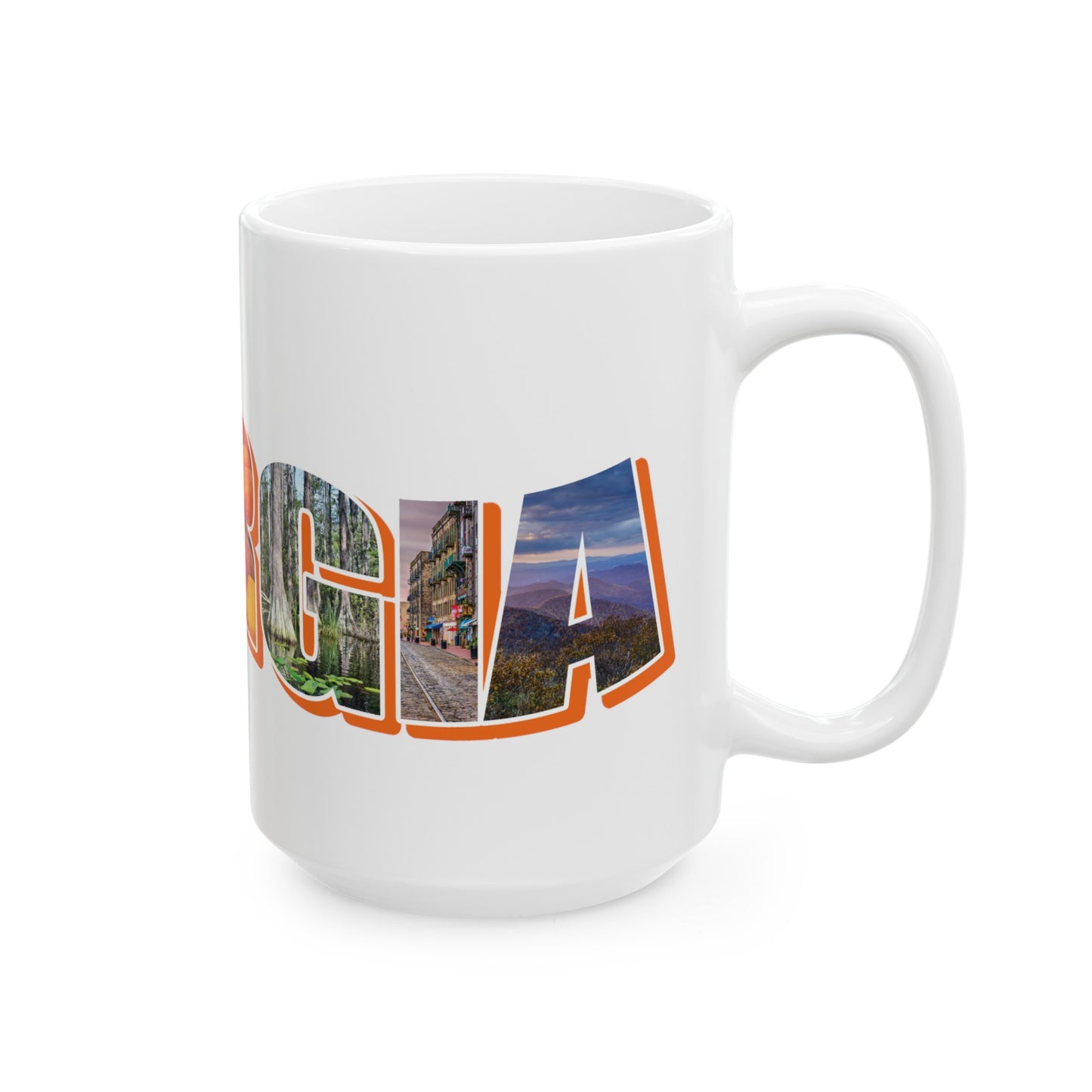 Georgia State Collage Ceramic Mug, (11oz, 15oz)