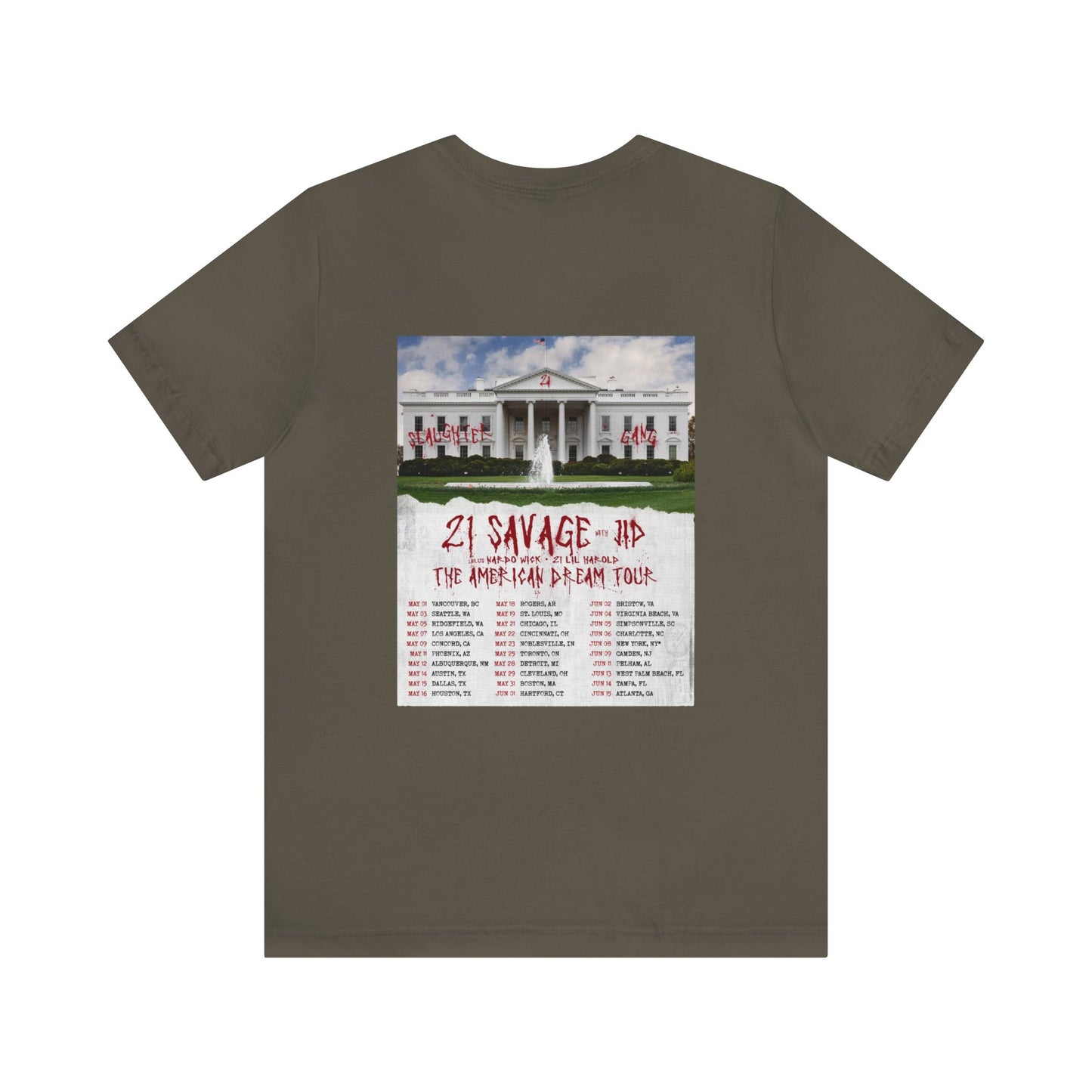 21 Savage THE AMERICAN DREAM Tour (2024) Shirt