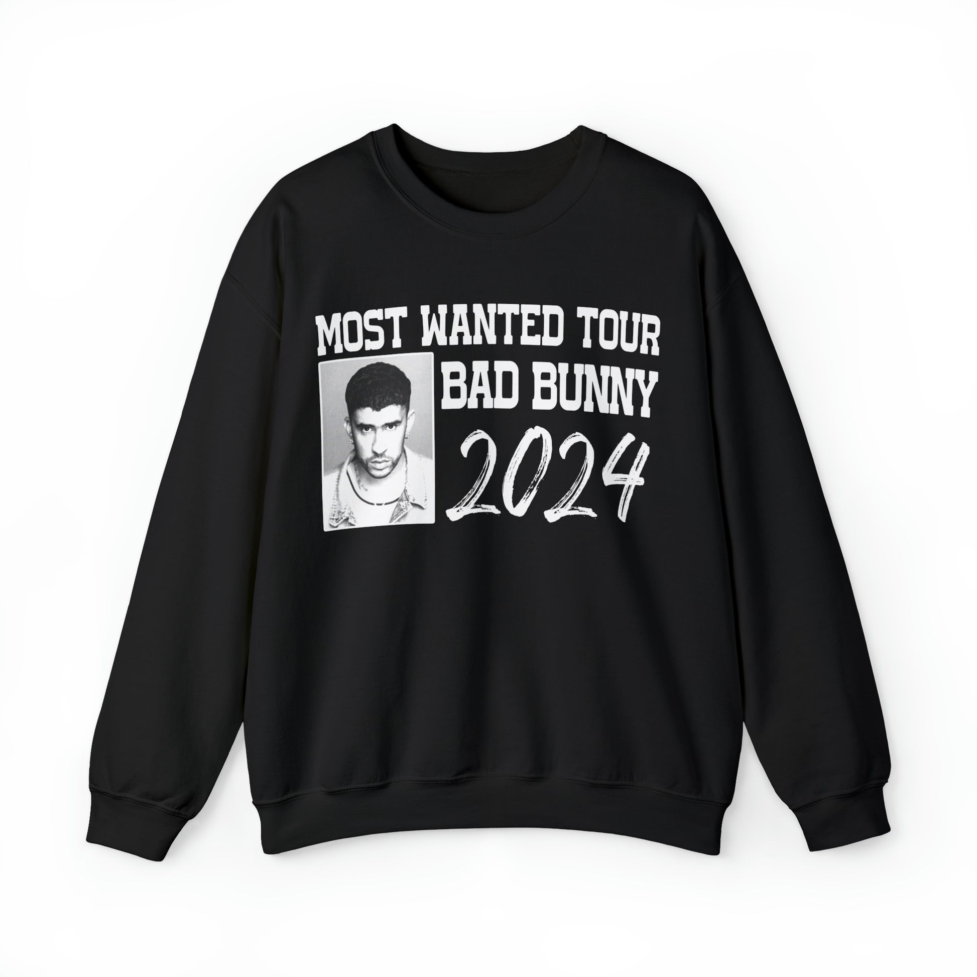 Most Wanted Tour Dates 2024 (Bad Bunny)  Unisex Heavy Blend™ Crewneck Sweatshirt