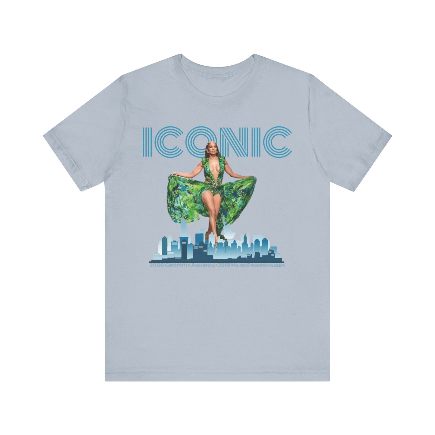 ICONIC 2000 & 2019 JLO Green Versace Dress Unisex Jersey Tee