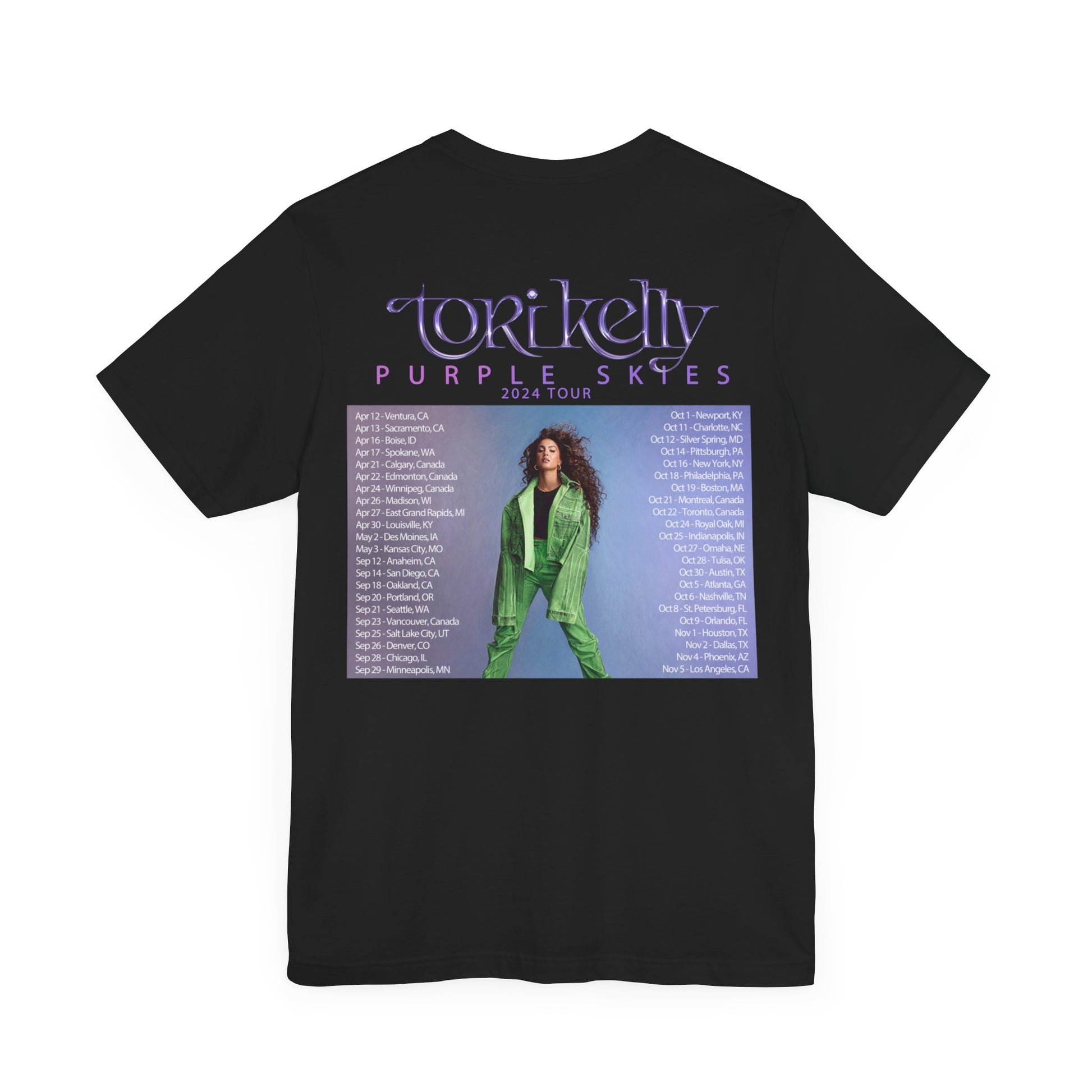 Tori Kelly Purple Skies 2024 Tour Unisex Shirt