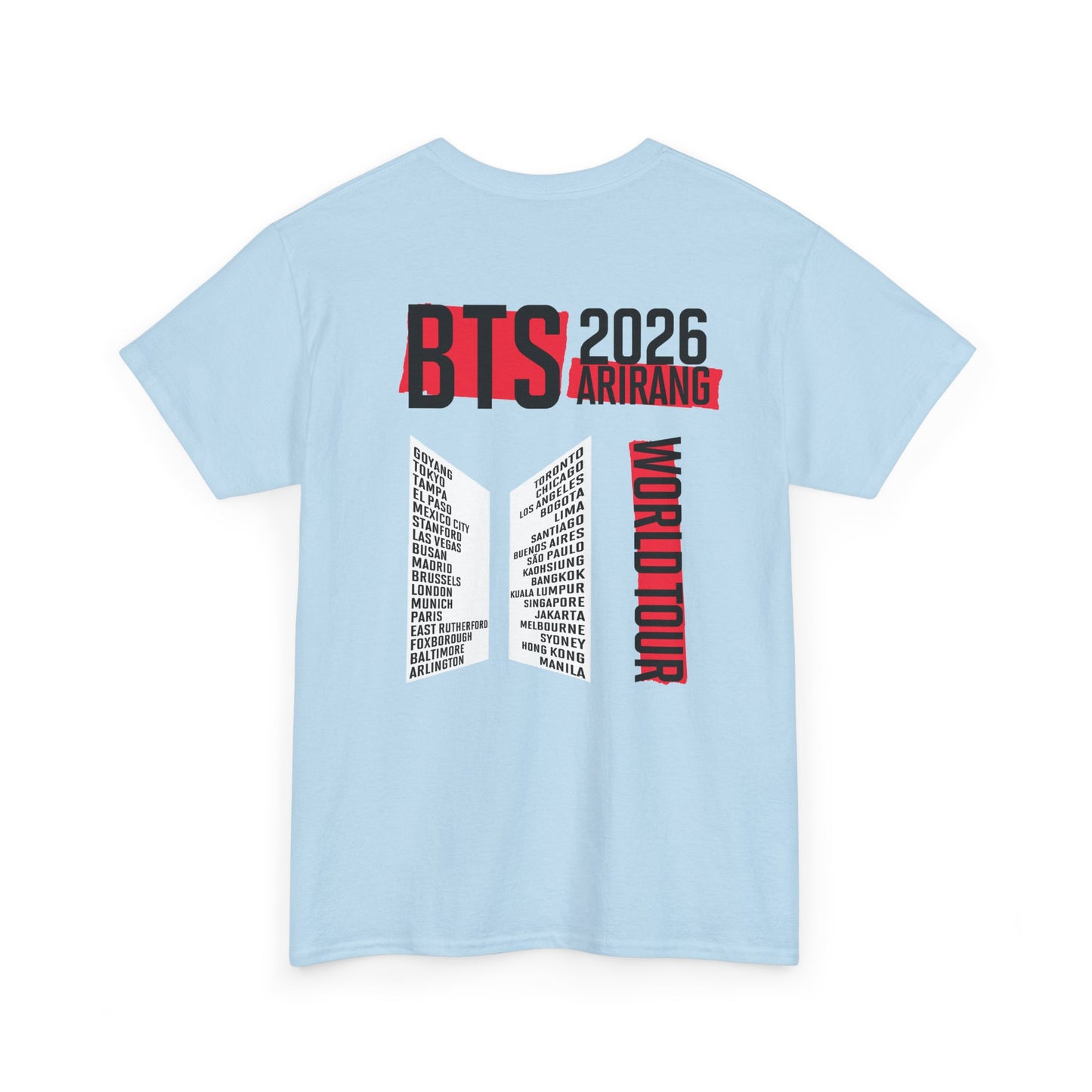 BTS ARIRANG WORLD TOUR 2026 Double Sided Unisex Shirt