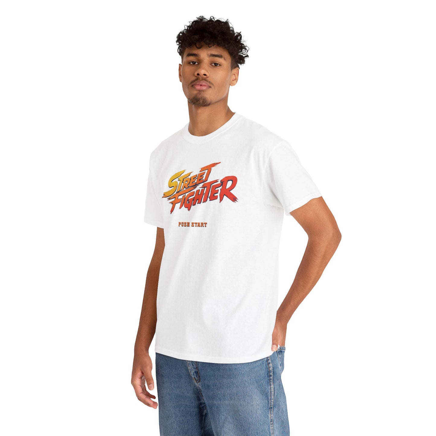 Retro 'Street Fighter' PUSH START Graphic Tee Unisex