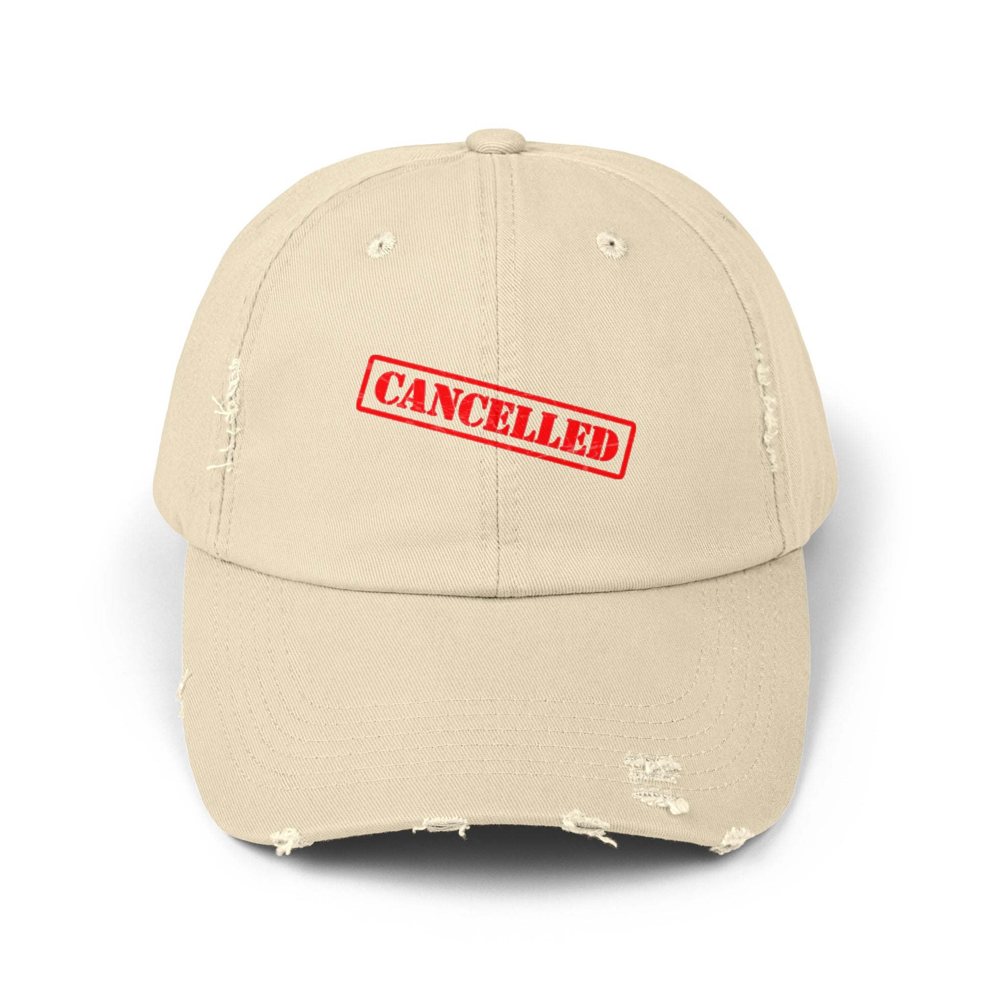 Cancelled (Viral Meme) Unisex Distressed Cap