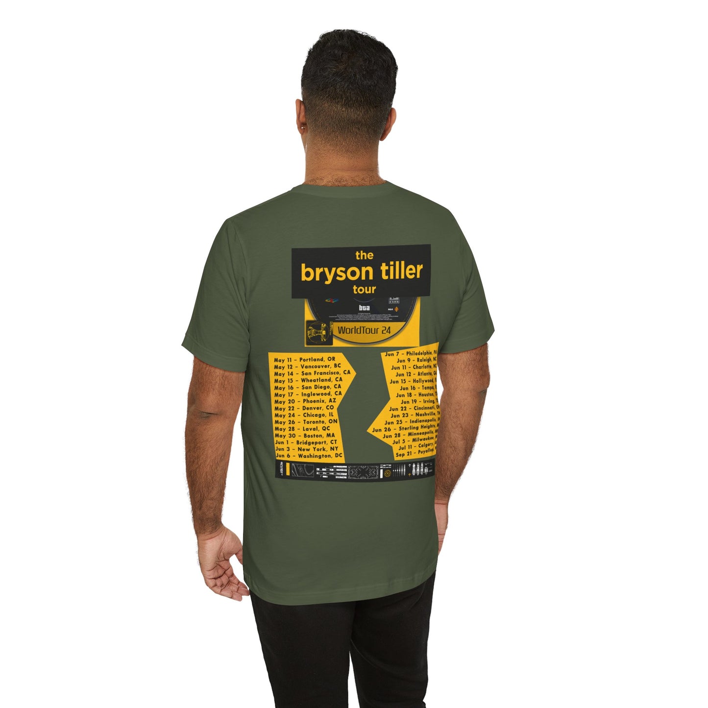 Bryson Tiller 2024 Tour (Double Sided With Dates) Unisex Shirt