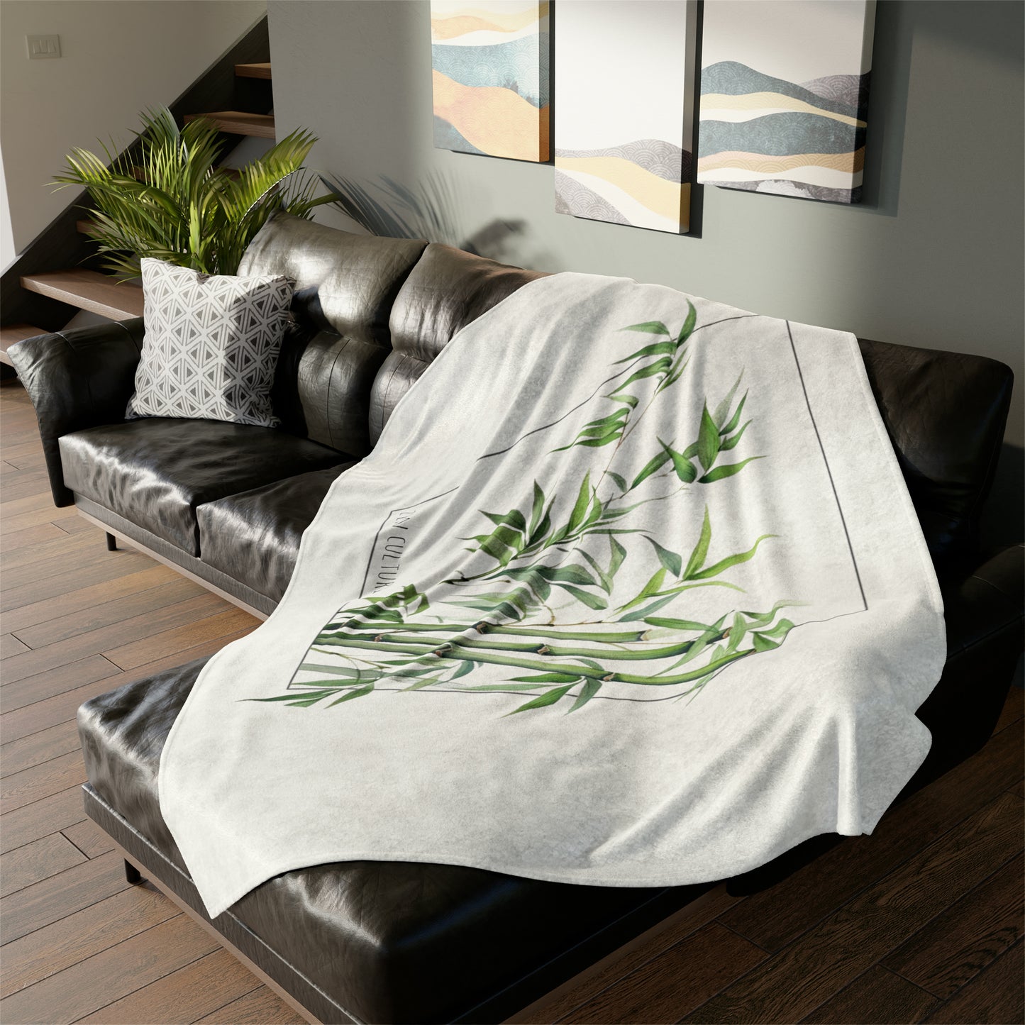 Bamboo Greens Zen Culture Soft Polyester Blanket