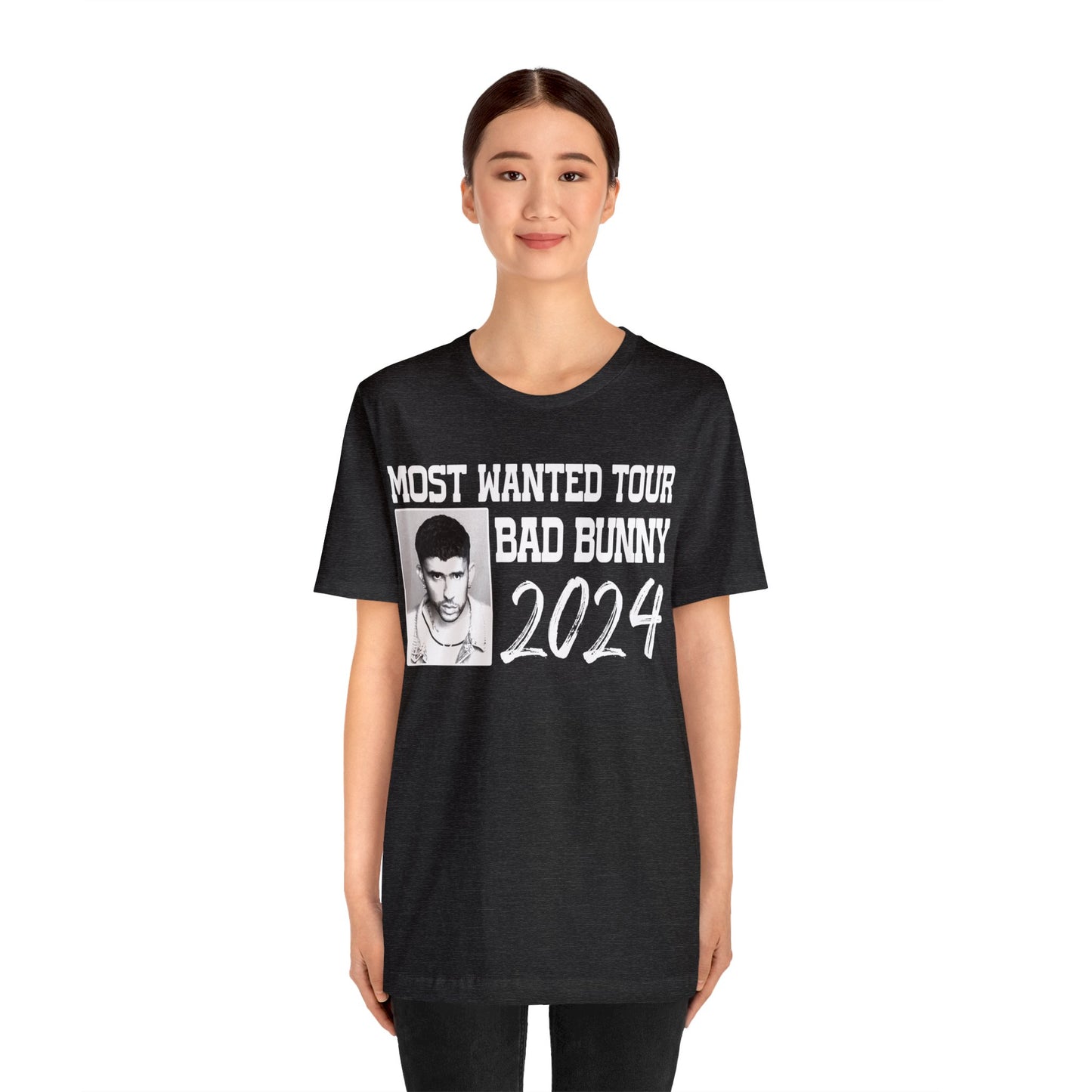 Most Wanted Tour Dates 2024 (Bad Bunny) Unisex Jersey Tee