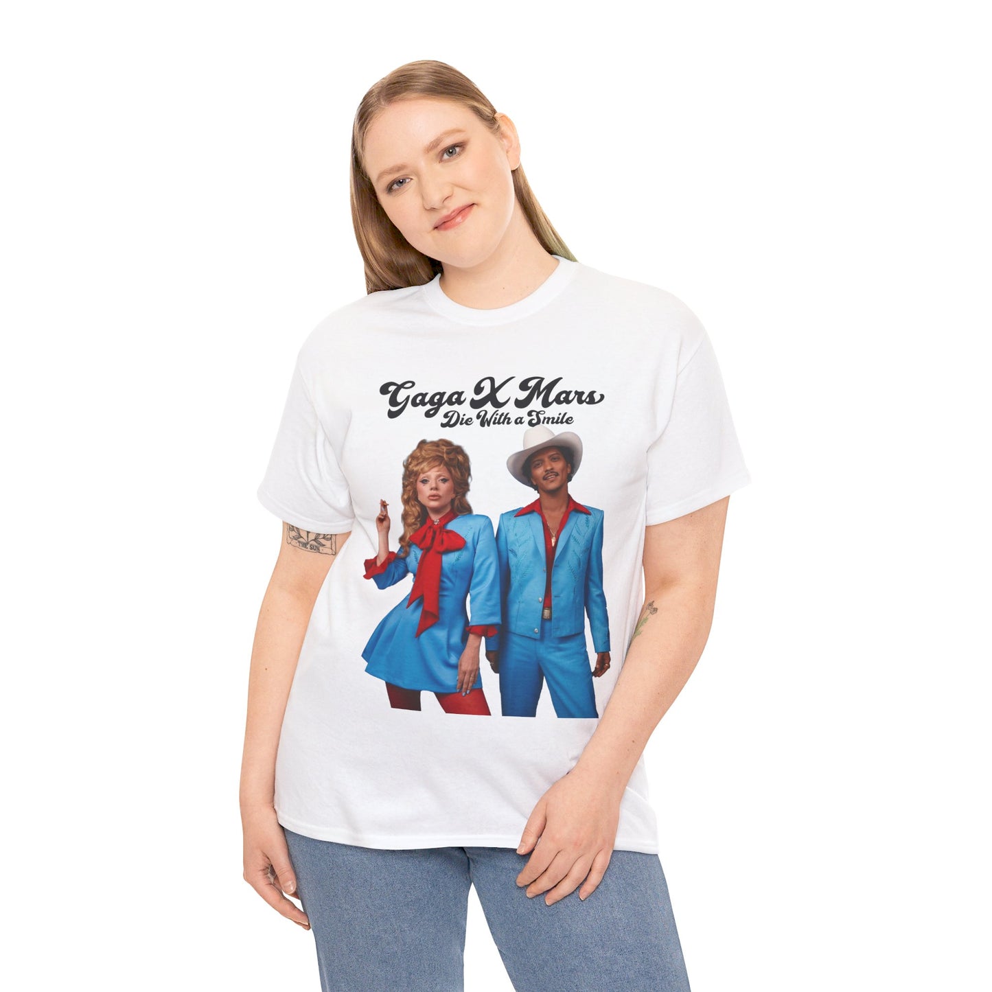 Lady Gaga X Bruno Mars (Die With a Smile) 2024 New Song Unisex Shirt