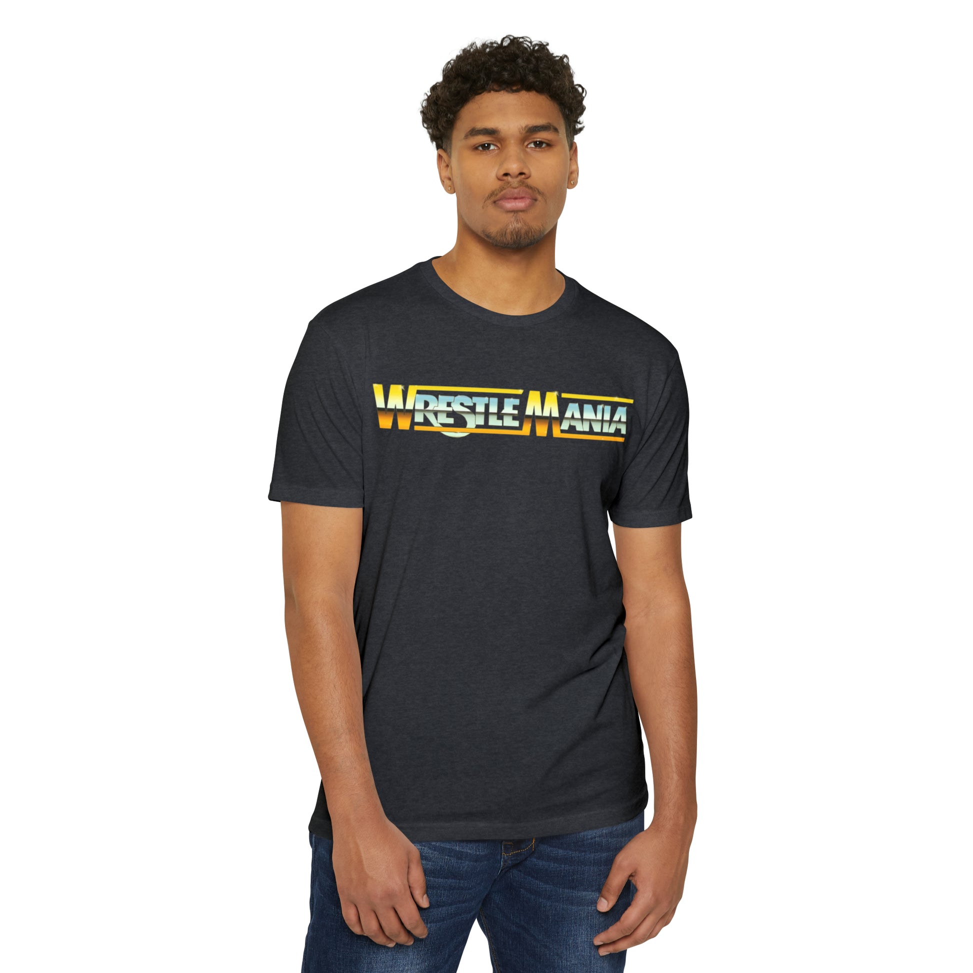 Wrestlemania logo 1-40 wwe history unisex Jersey T-shirt