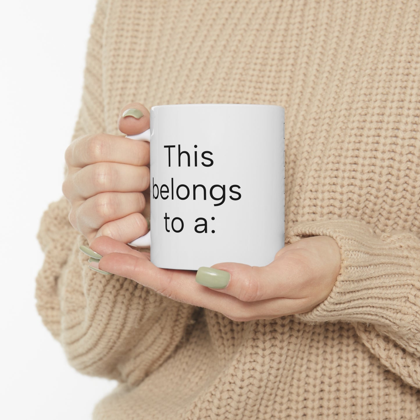 "This belongs to a" generation nicknames humor gift Mug 11oz for boomers, GenX, Millennials, GenZ or Gen Alpha