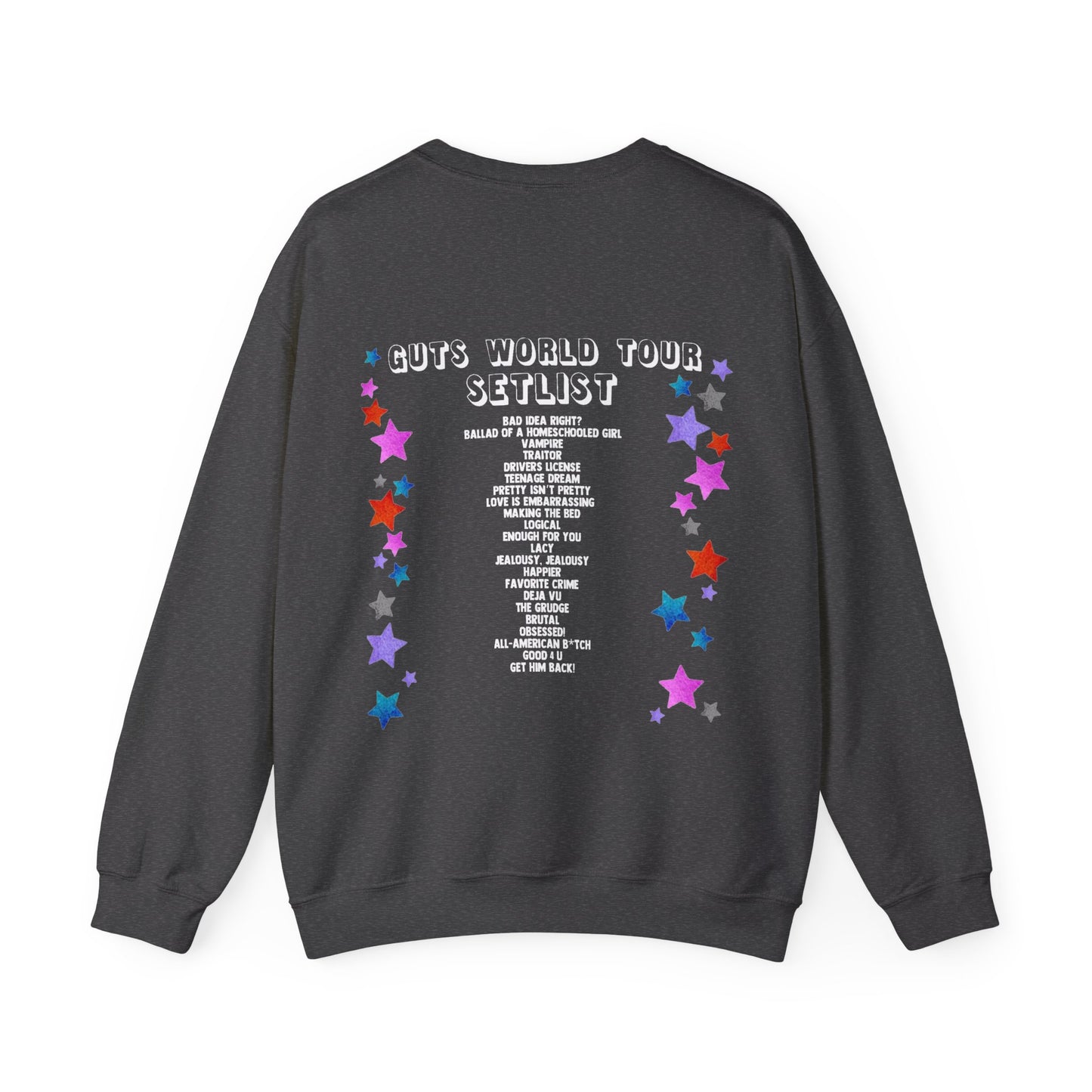 GUTS World Tour 2024 Setlist (Olivia Rodrigo) Sweatshirt